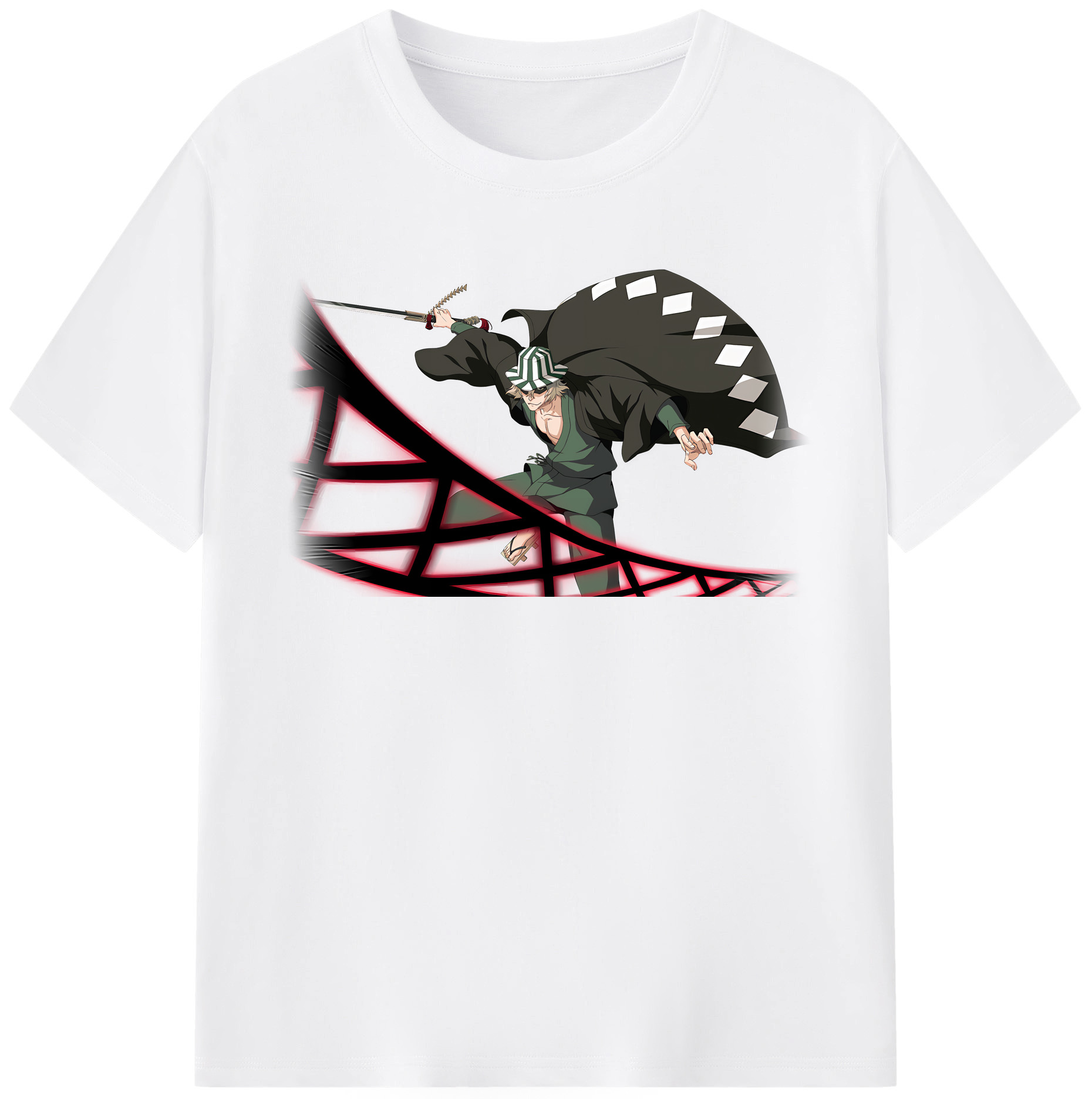 （画像用） "ブリーチ 浦原 喜助（うらはら きすけ） BLEACH Urahara Kisuke " 綿100％半袖Tシャツ（フロントプリント）