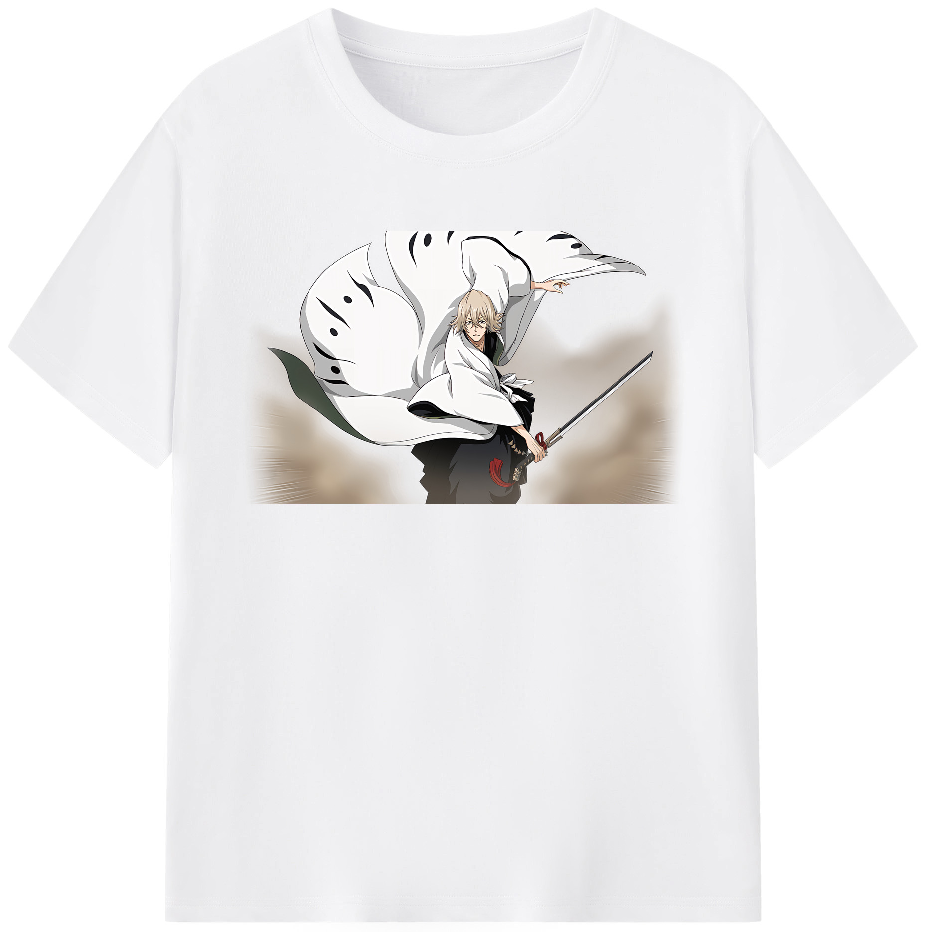 （画像用） "ブリーチ 浦原 喜助（うらはら きすけ） BLEACH Urahara Kisuke " 綿100％半袖Tシャツ（フロントプリント）