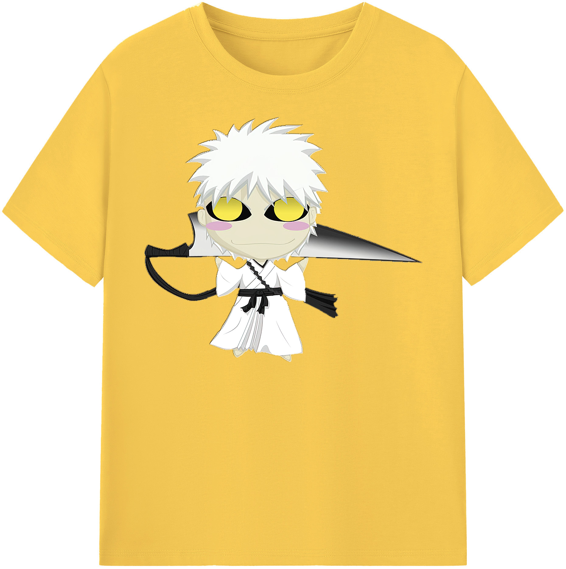 （画像用） ブリーチ 黒崎一護（くろさき いちご）BLEACH Kurosaki Ichigo 綿100％半袖Tシャツ（フロントプリント）