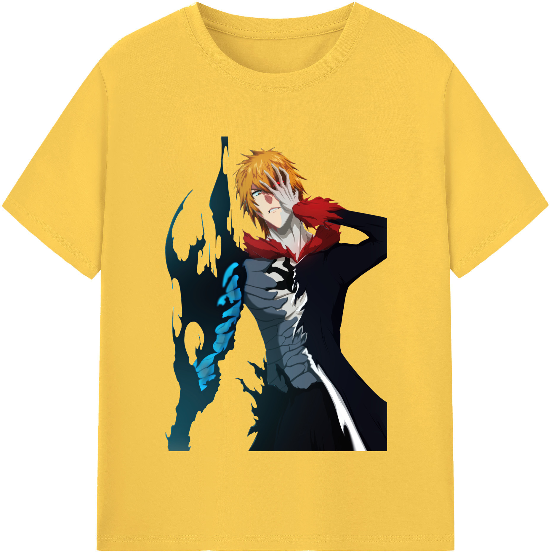 （画像用） ブリーチ 黒崎一護（くろさき いちご）BLEACH Kurosaki Ichigo 綿100％半袖Tシャツ（フロントプリント）