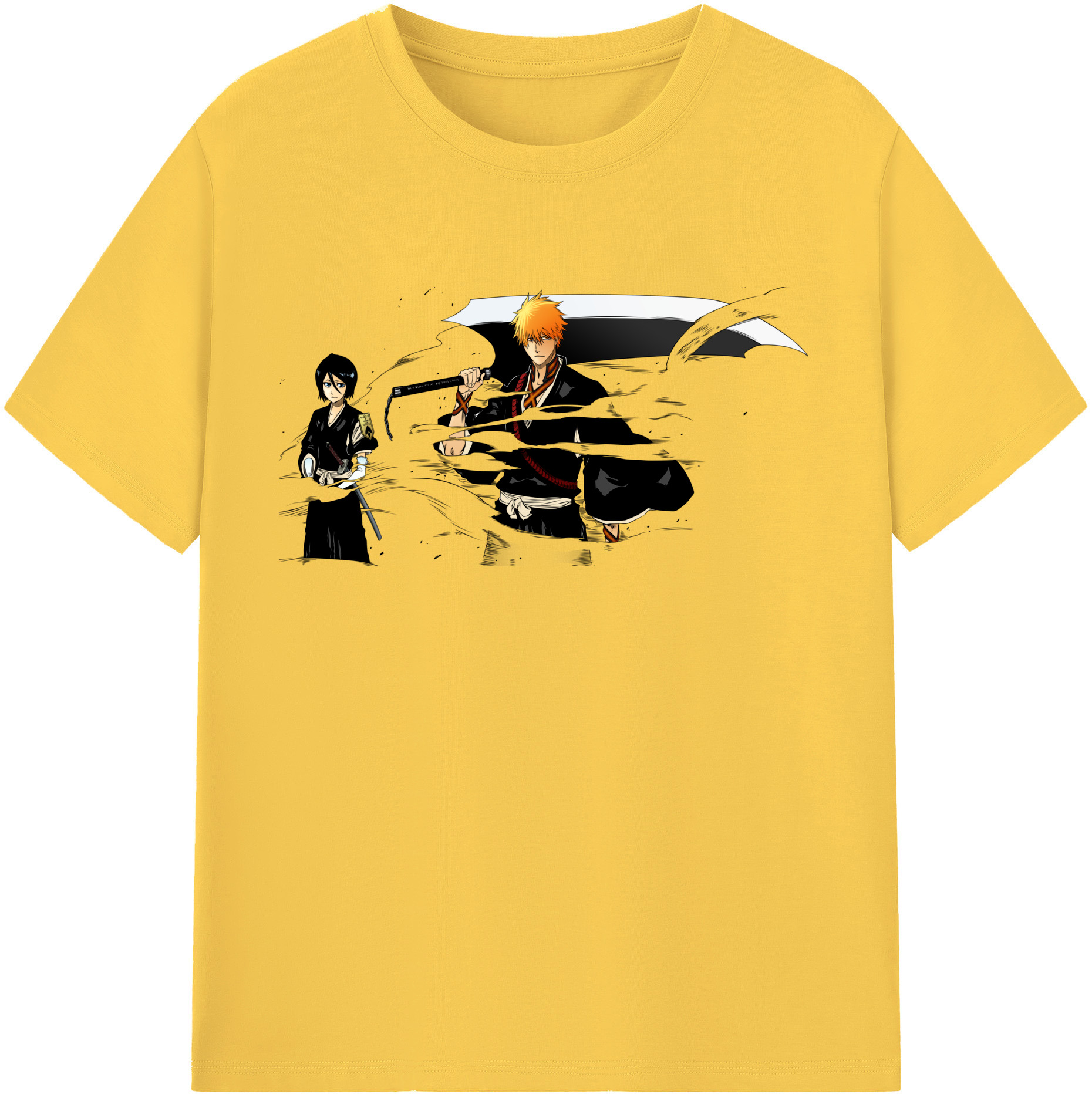 （画像用） ブリーチ 黒崎一護（くろさき いちご）BLEACH Kurosaki Ichigo 綿100％半袖Tシャツ（フロントプリント）