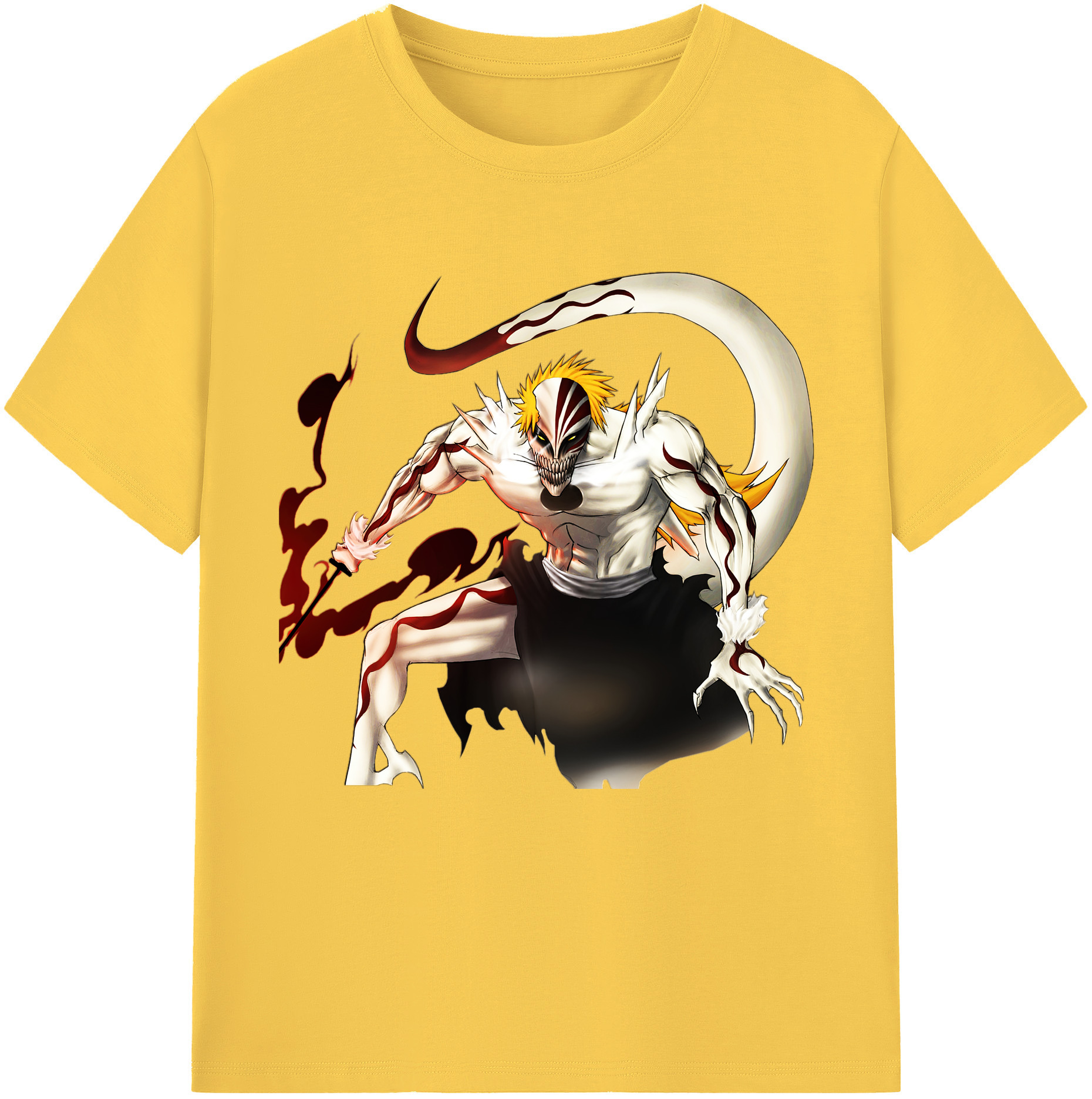 （画像用） ブリーチ 黒崎一護（くろさき いちご）BLEACH Kurosaki Ichigo 綿100％半袖Tシャツ（フロントプリント）