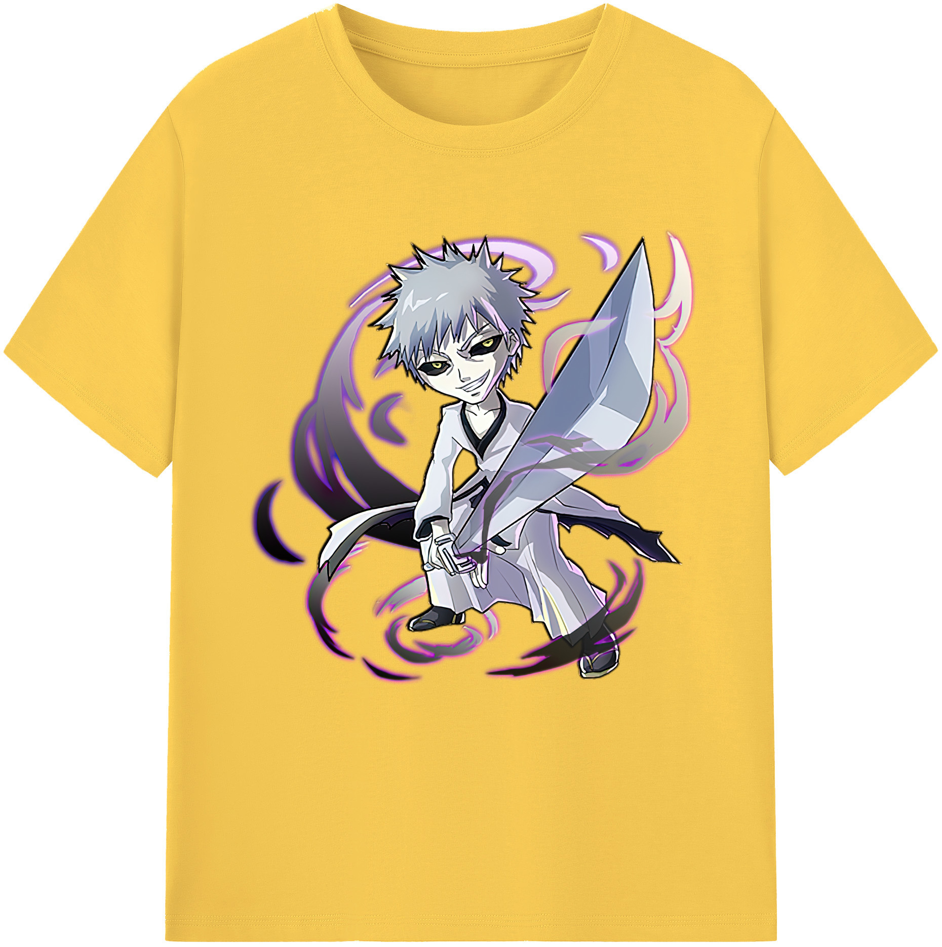 （画像用） ブリーチ 黒崎一護（くろさき いちご）BLEACH Kurosaki Ichigo 綿100％半袖Tシャツ（フロントプリント）