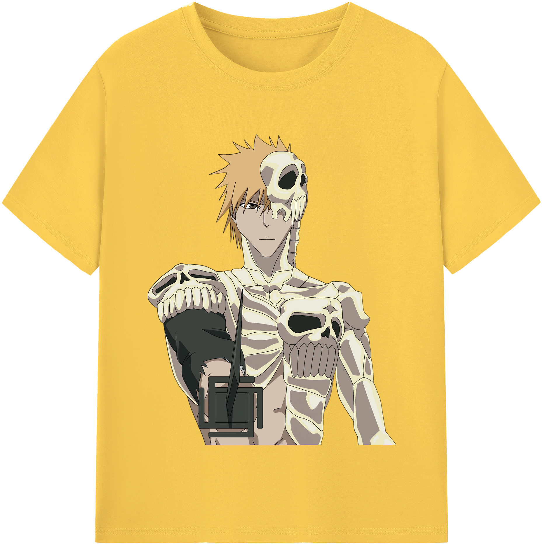 （画像用） ブリーチ 黒崎一護（くろさき いちご）BLEACH Kurosaki Ichigo 綿100％半袖Tシャツ（フロントプリント）