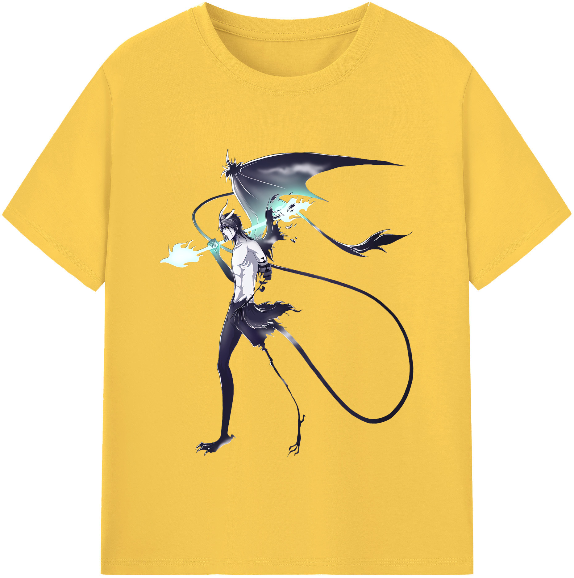 （画像用） ブリーチ ウルキオラ·シファー BLEACH Ulquiorra cifer 綿100％半袖Tシャツ（フロントプリント）