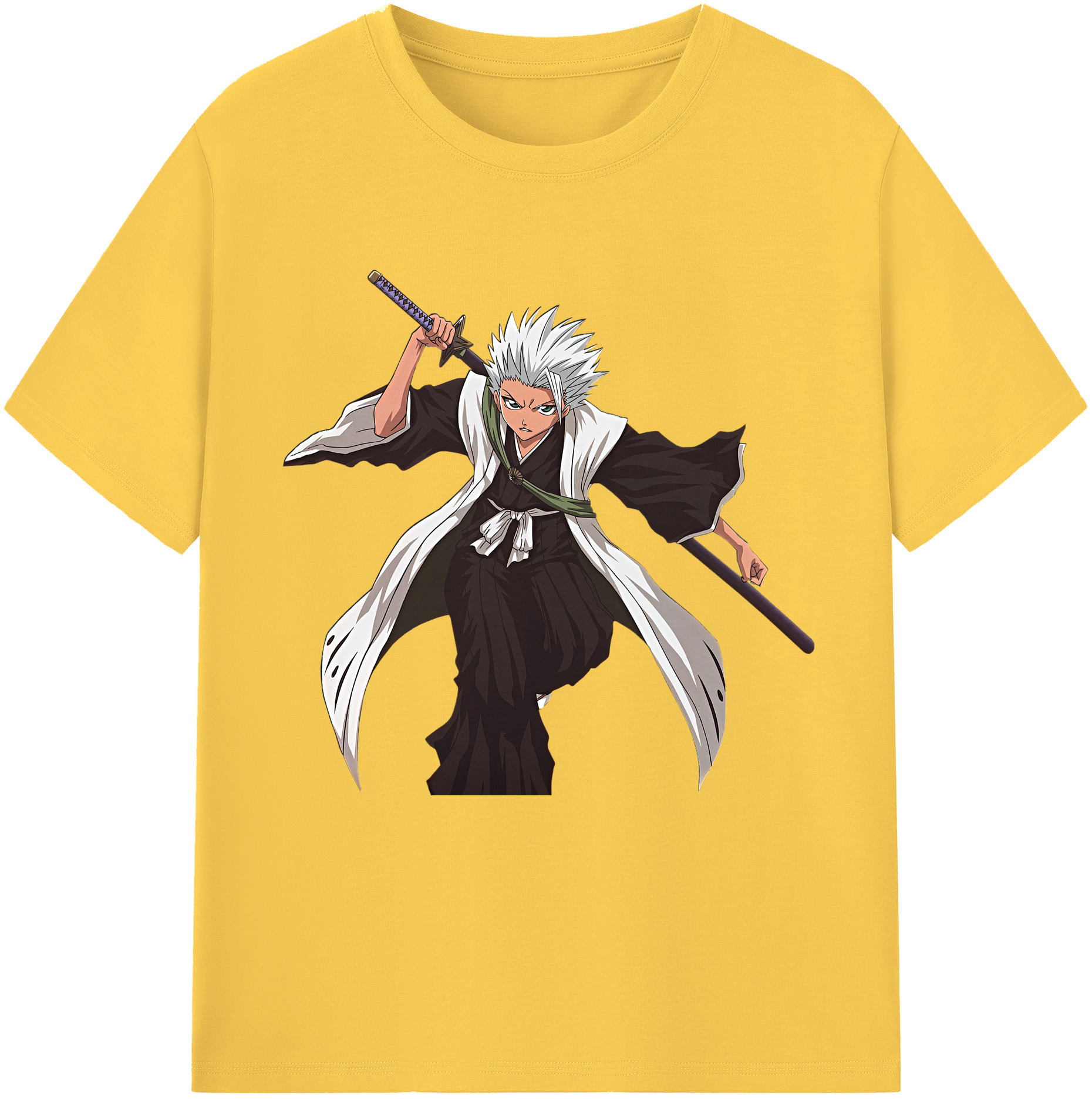 （画像用） ブリーチ 日番谷冬獅郎（ひつがや とうしろう） BLEACH Hitsugaya Toushirou 綿100％半袖Tシャツ（フロントプリント）