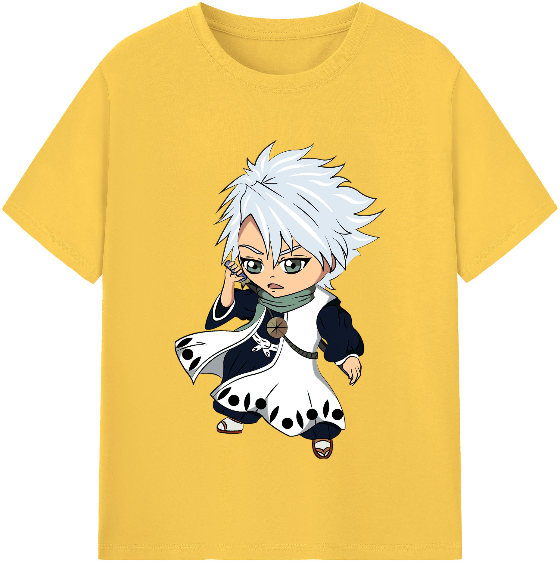 （画像用） ブリーチ 日番谷冬獅郎（ひつがや とうしろう） BLEACH Hitsugaya Toushirou 綿100％半袖Tシャツ（フロントプリント）