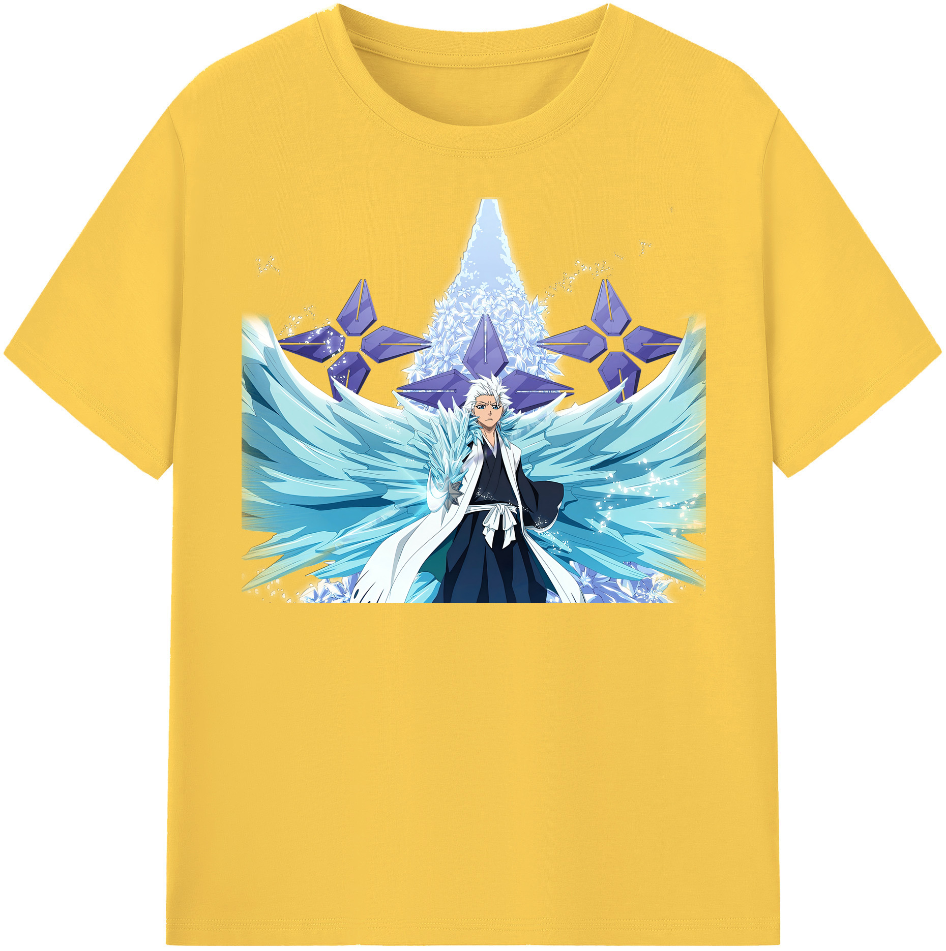 （画像用） ブリーチ 日番谷冬獅郎（ひつがや とうしろう） BLEACH Hitsugaya Toushirou 綿100％半袖Tシャツ（フロントプリント）