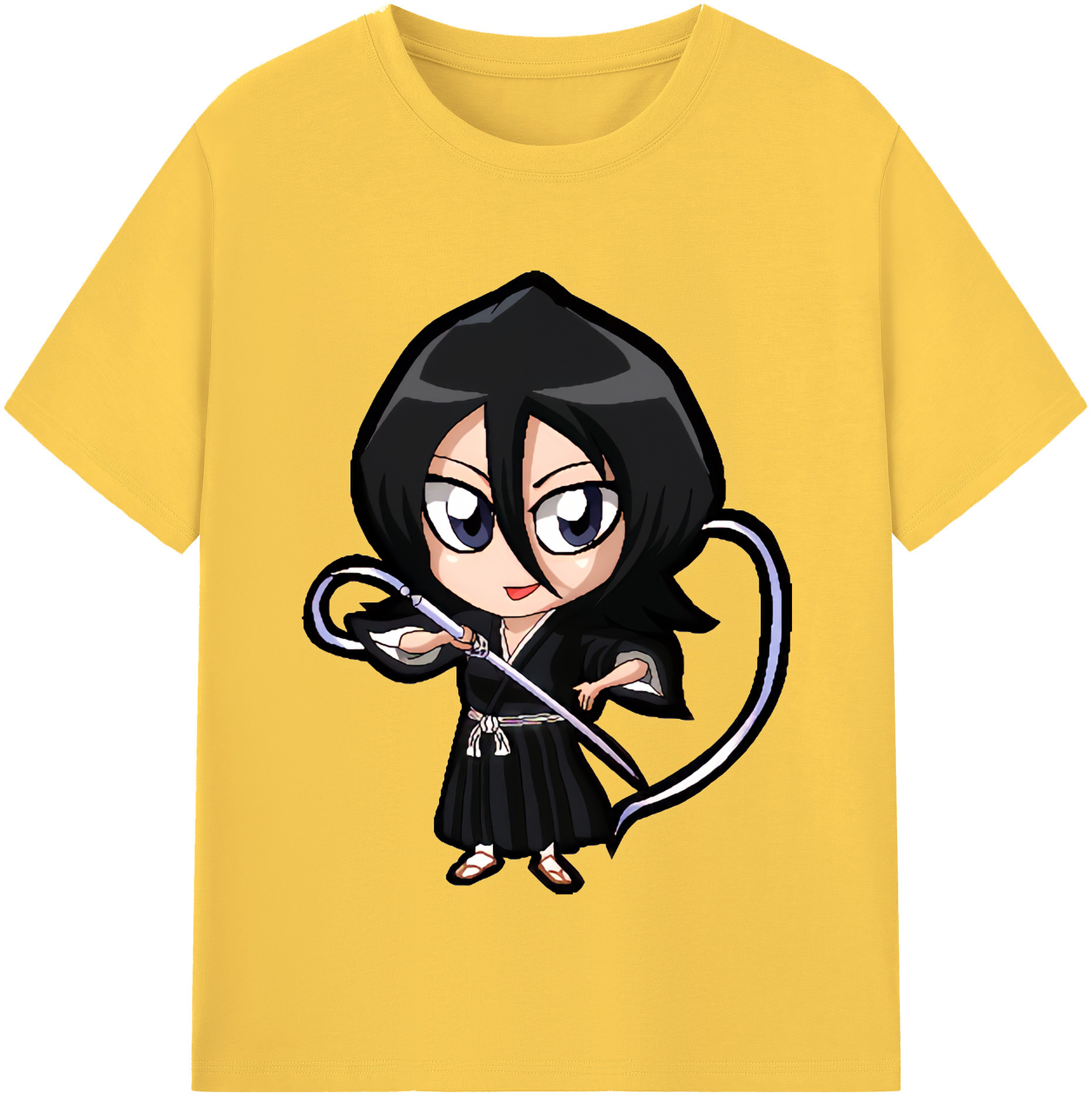 （画像用） ブリーチ 朽木ルキア BLEACH Kuchiki Rukia 綿100％半袖Tシャツ（フロントプリント）