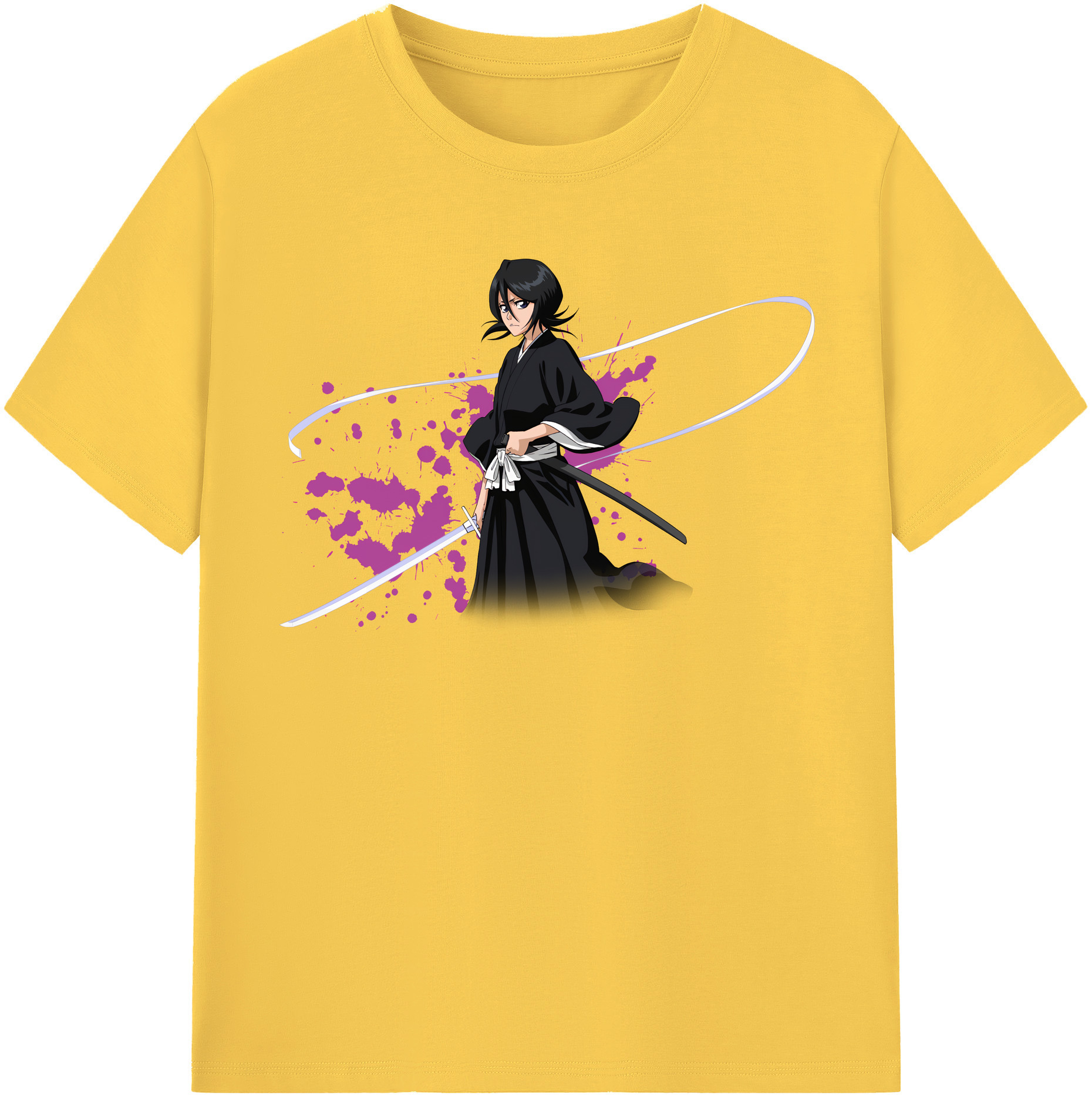（画像用） ブリーチ 朽木ルキア BLEACH Kuchiki Rukia 綿100％半袖Tシャツ（フロントプリント）