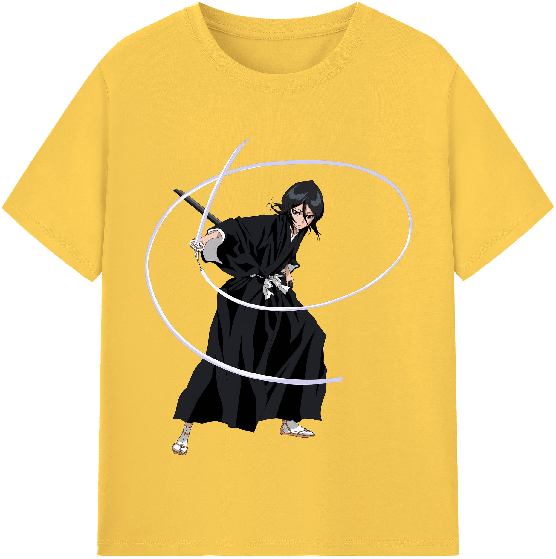 （画像用） ブリーチ 朽木ルキア BLEACH Kuchiki Rukia 綿100％半袖Tシャツ（フロントプリント）