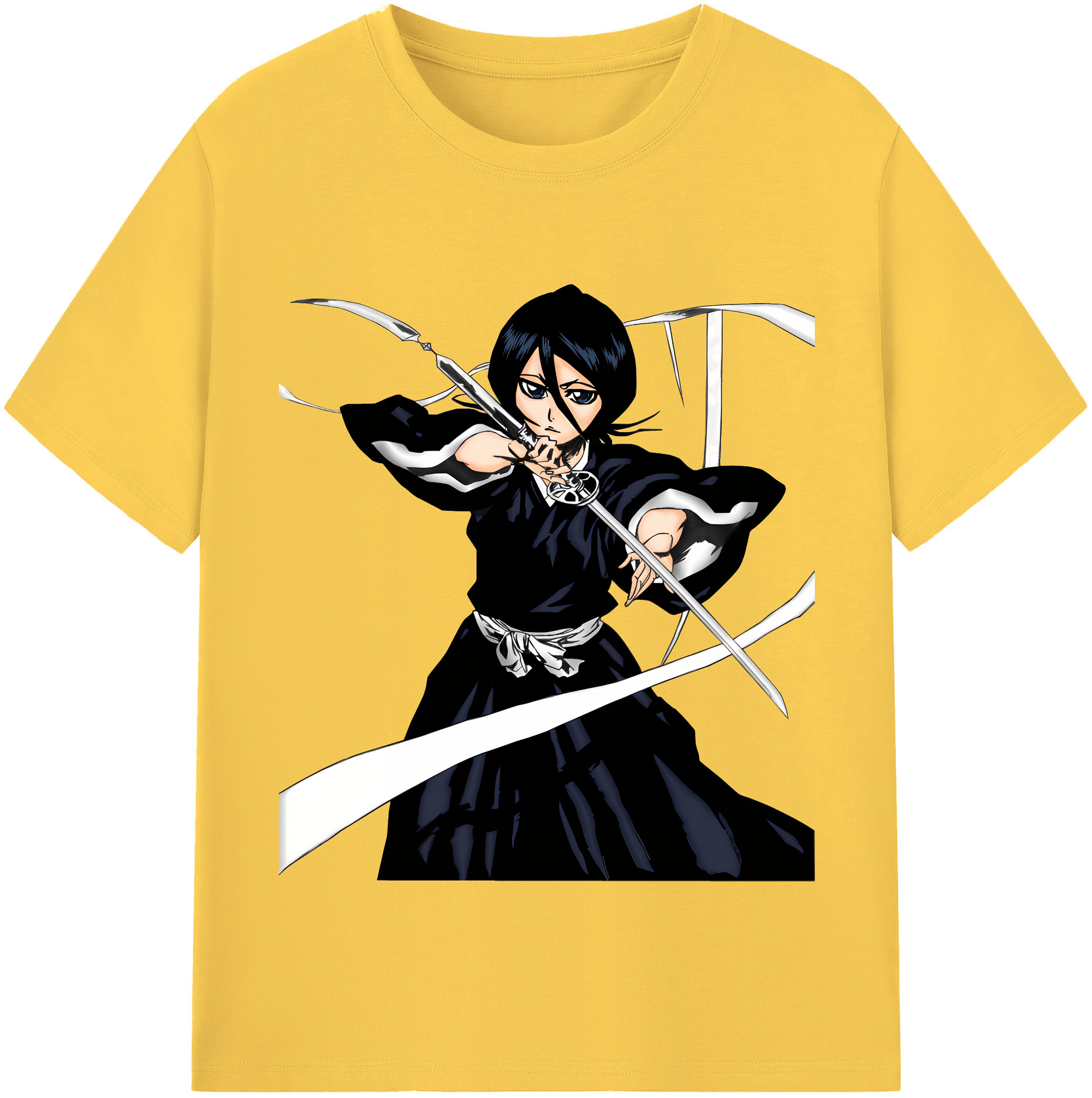 （画像用） ブリーチ 朽木ルキア BLEACH Kuchiki Rukia 綿100％半袖Tシャツ（フロントプリント）