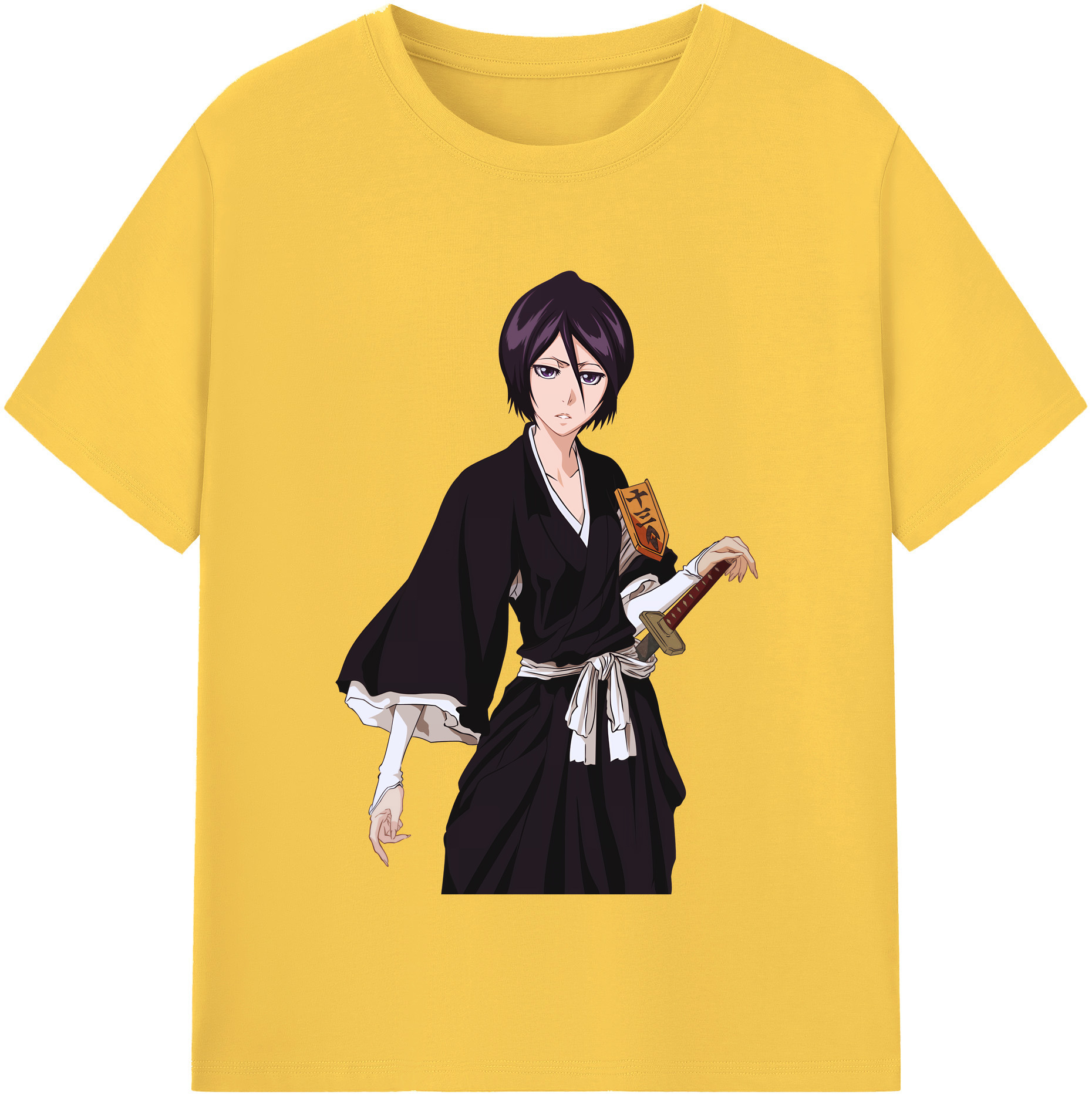 （画像用） ブリーチ 朽木ルキア BLEACH Kuchiki Rukia 綿100％半袖Tシャツ（フロントプリント）