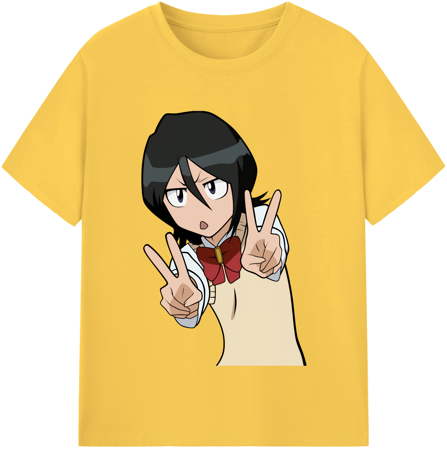 （画像用） ブリーチ 朽木ルキア BLEACH Kuchiki Rukia 綿100％半袖Tシャツ（フロントプリント）