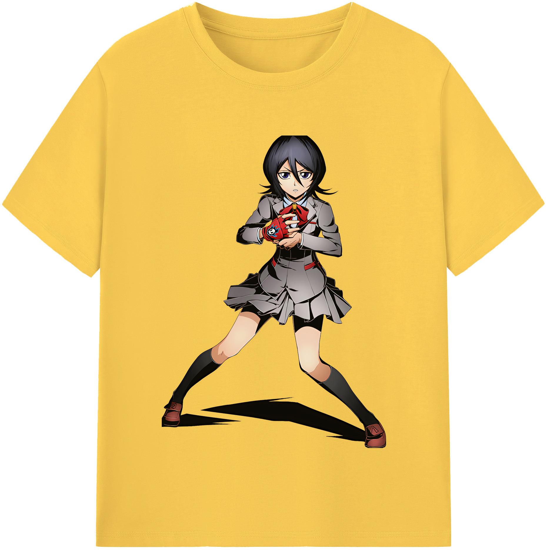 （画像用） ブリーチ 朽木ルキア BLEACH Kuchiki Rukia 綿100％半袖Tシャツ（フロントプリント）