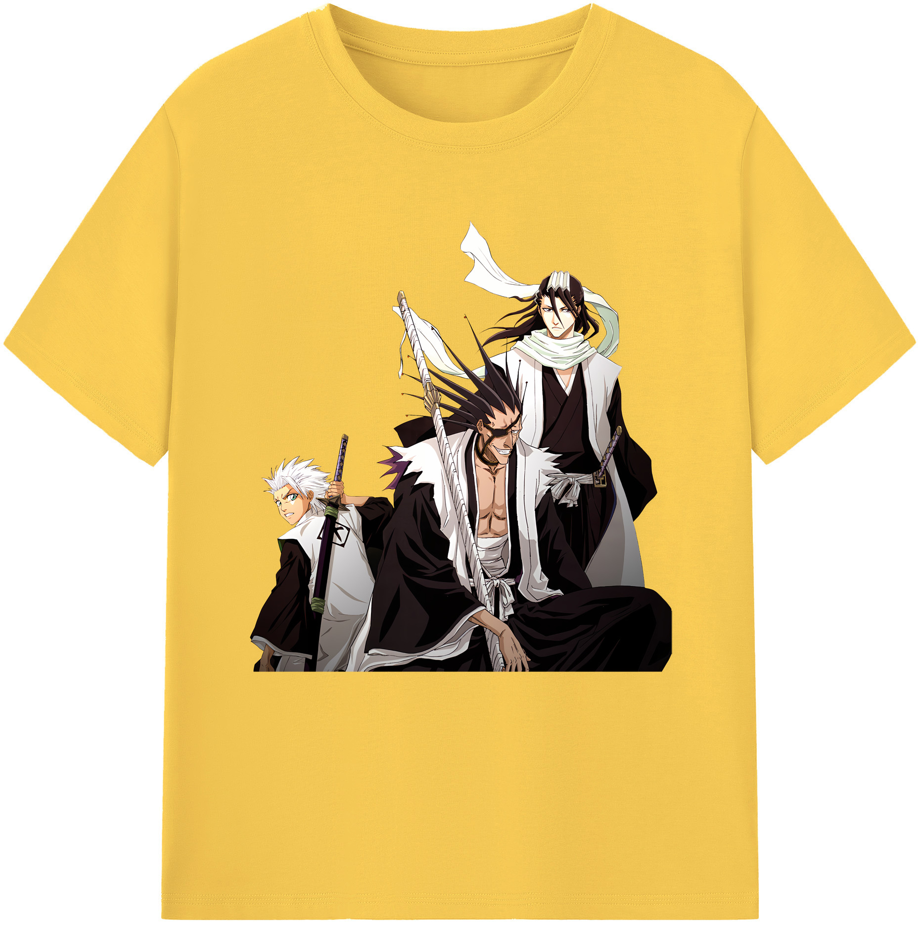 （画像用） ブリーチ ざらき けんぱち BLEACH Zaraki Kenpachi 綿100％半袖Tシャツ（フロントプリント）