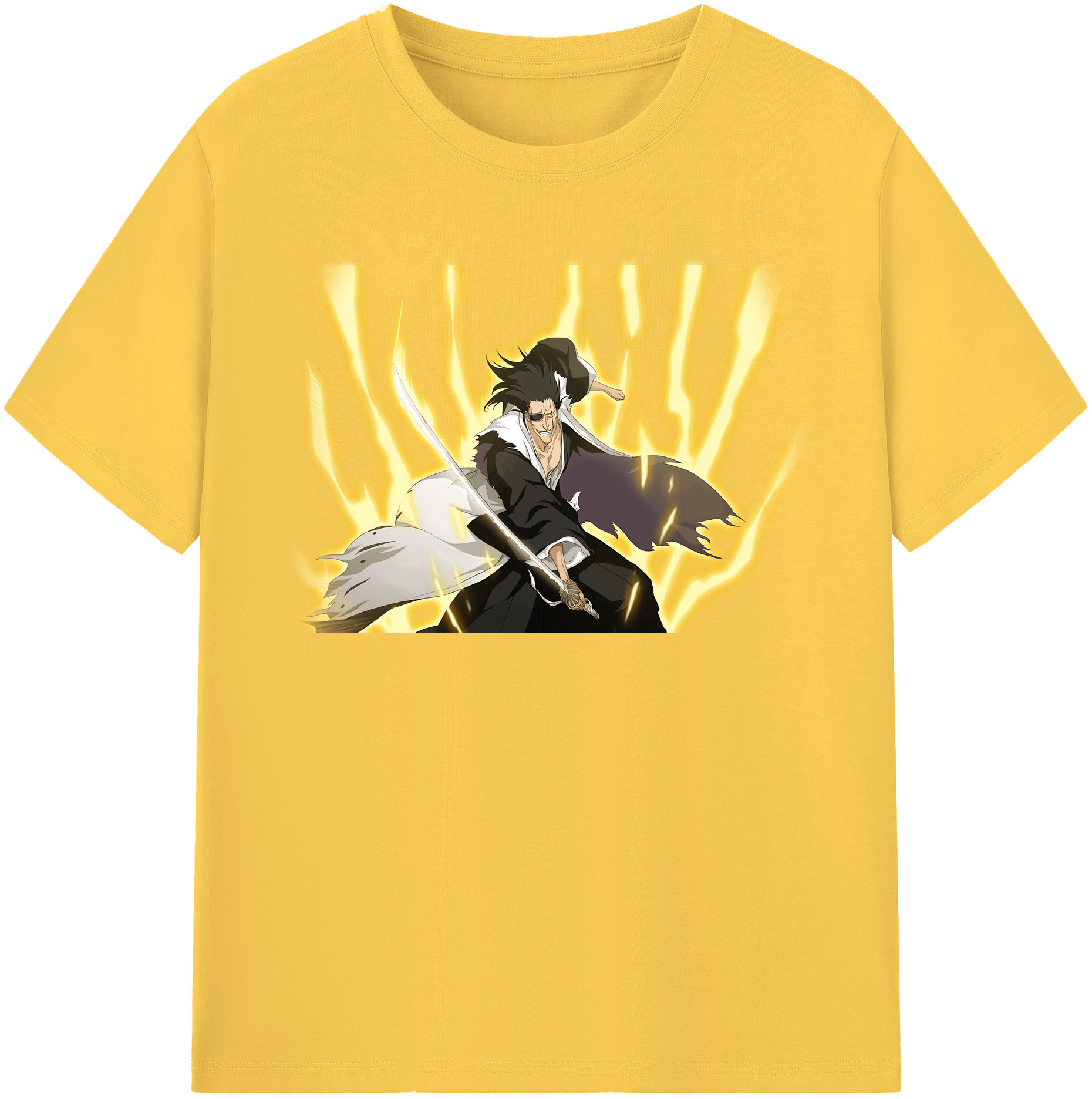 （画像用） ブリーチ ざらき けんぱち BLEACH Zaraki Kenpachi 綿100％半袖Tシャツ（フロントプリント）