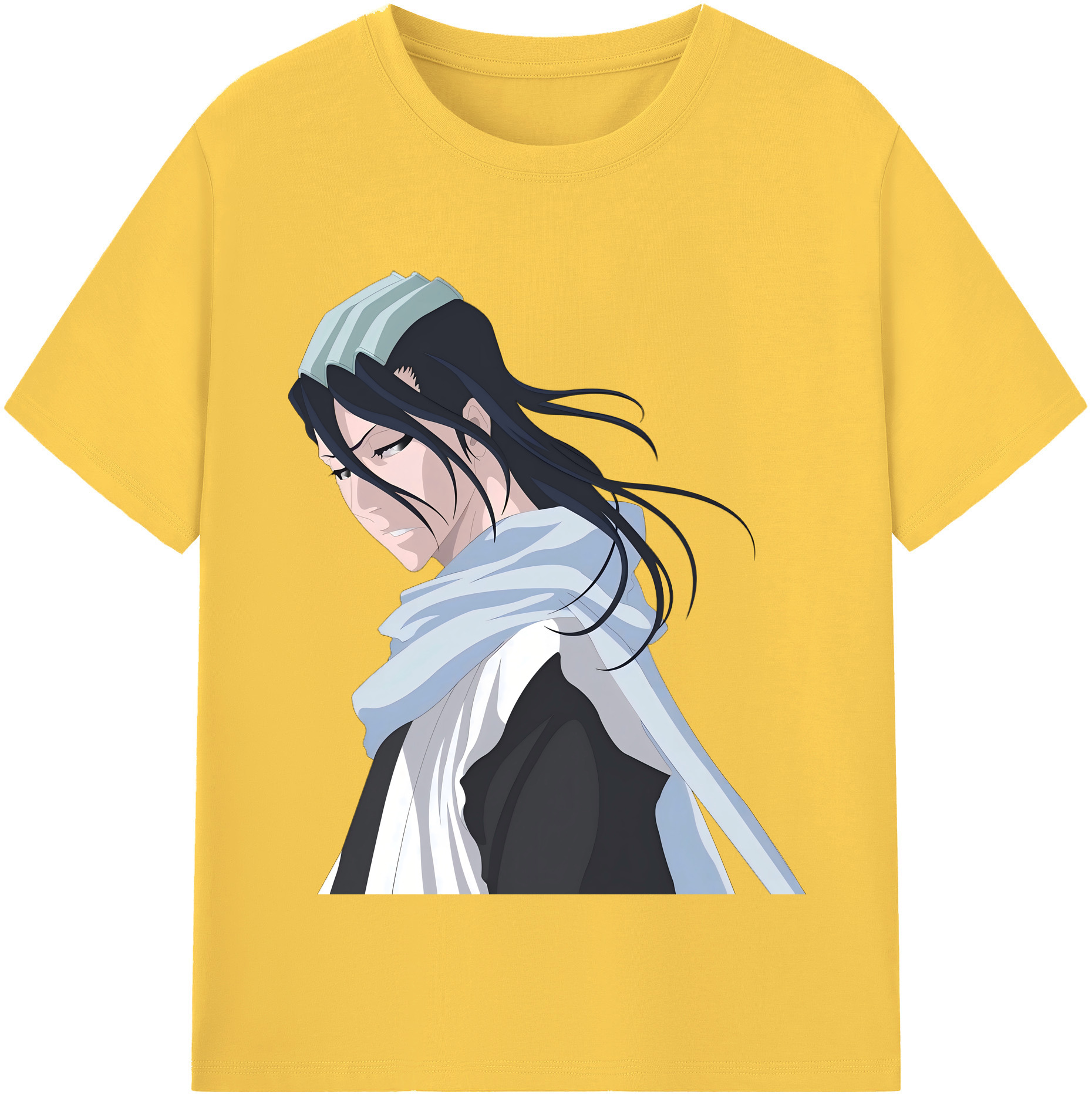 （画像用） ブリーチ くちき びゃくや BLEACH Kuchiki Byakuya 綿100％半袖Tシャツ（フロントプリント）