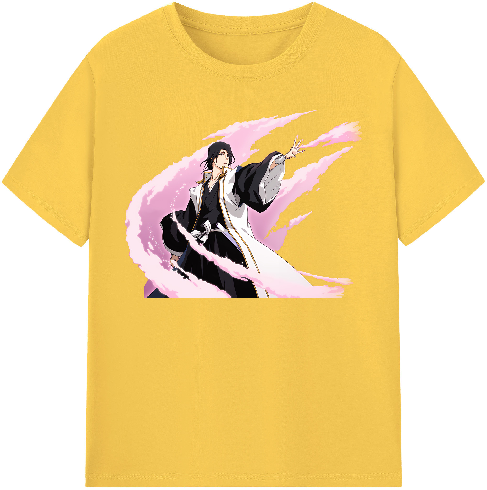 （画像用） ブリーチ くちき びゃくや BLEACH Kuchiki Byakuya 綿100％半袖Tシャツ（フロントプリント）
