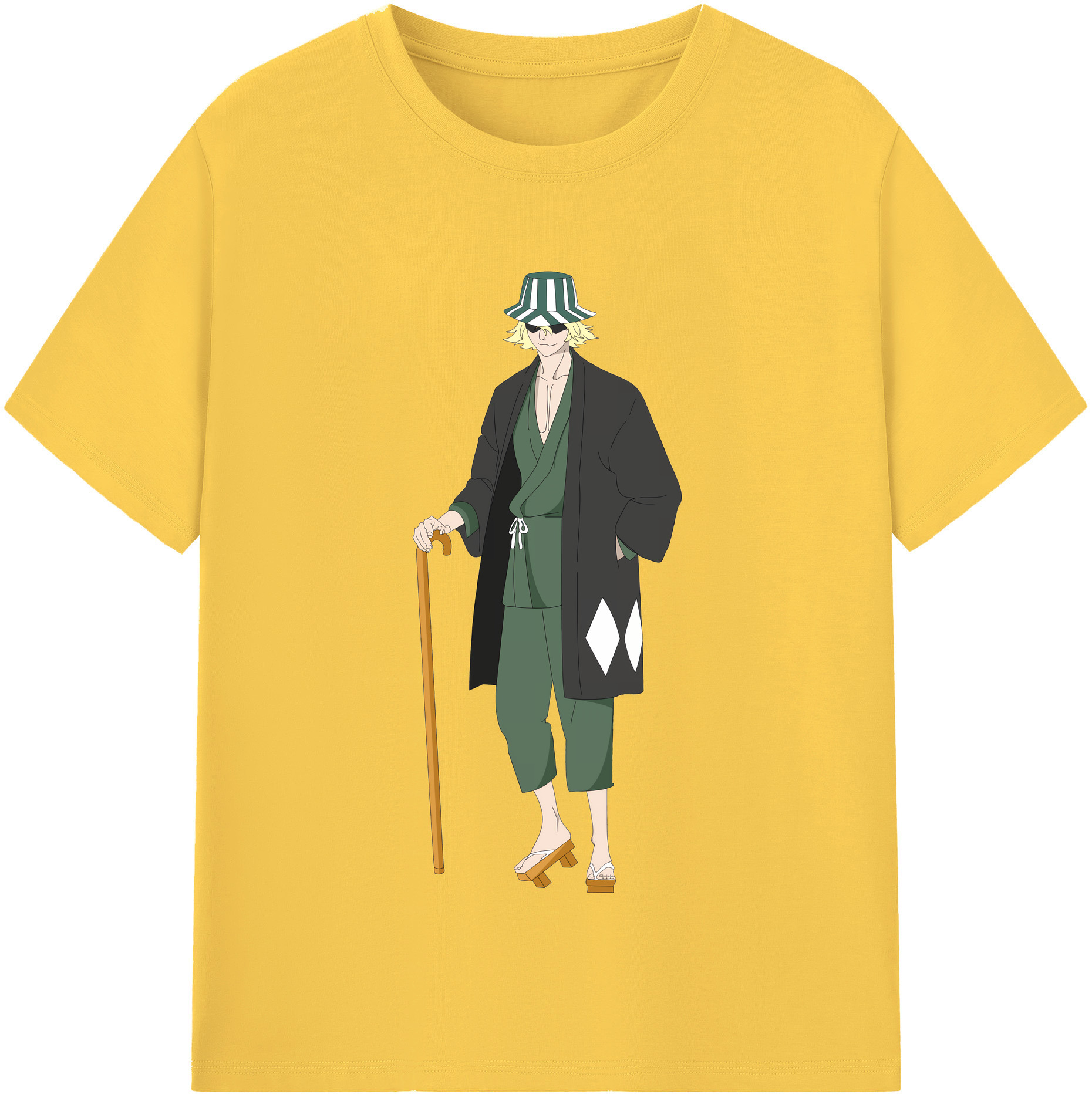 （画像用） "ブリーチ 浦原 喜助（うらはら きすけ） BLEACH Urahara Kisuke " 綿100％半袖Tシャツ（フロントプリント）