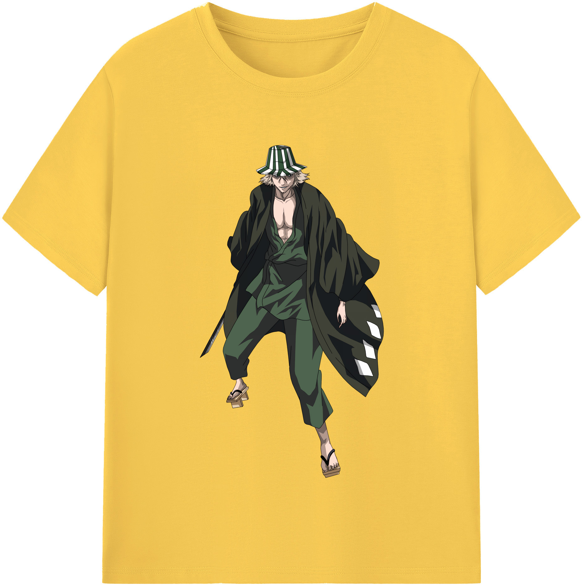 （画像用） "ブリーチ 浦原 喜助（うらはら きすけ） BLEACH Urahara Kisuke " 綿100％半袖Tシャツ（フロントプリント）