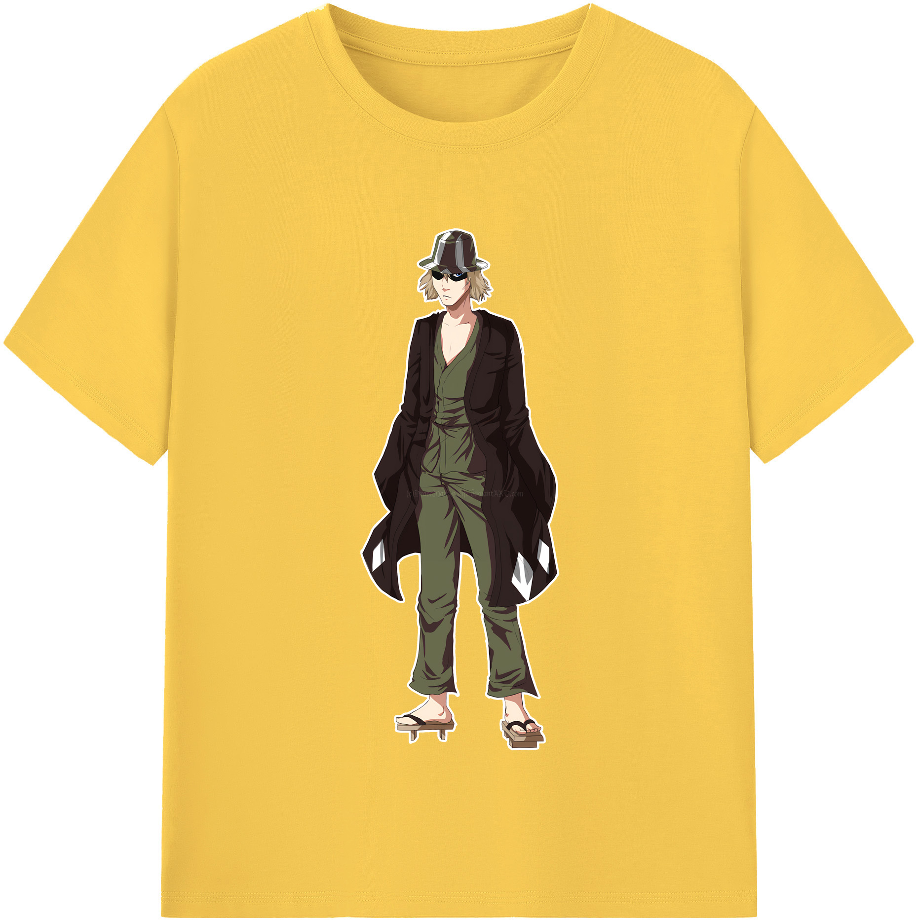 （画像用） "ブリーチ 浦原 喜助（うらはら きすけ） BLEACH Urahara Kisuke " 綿100％半袖Tシャツ（フロントプリント）