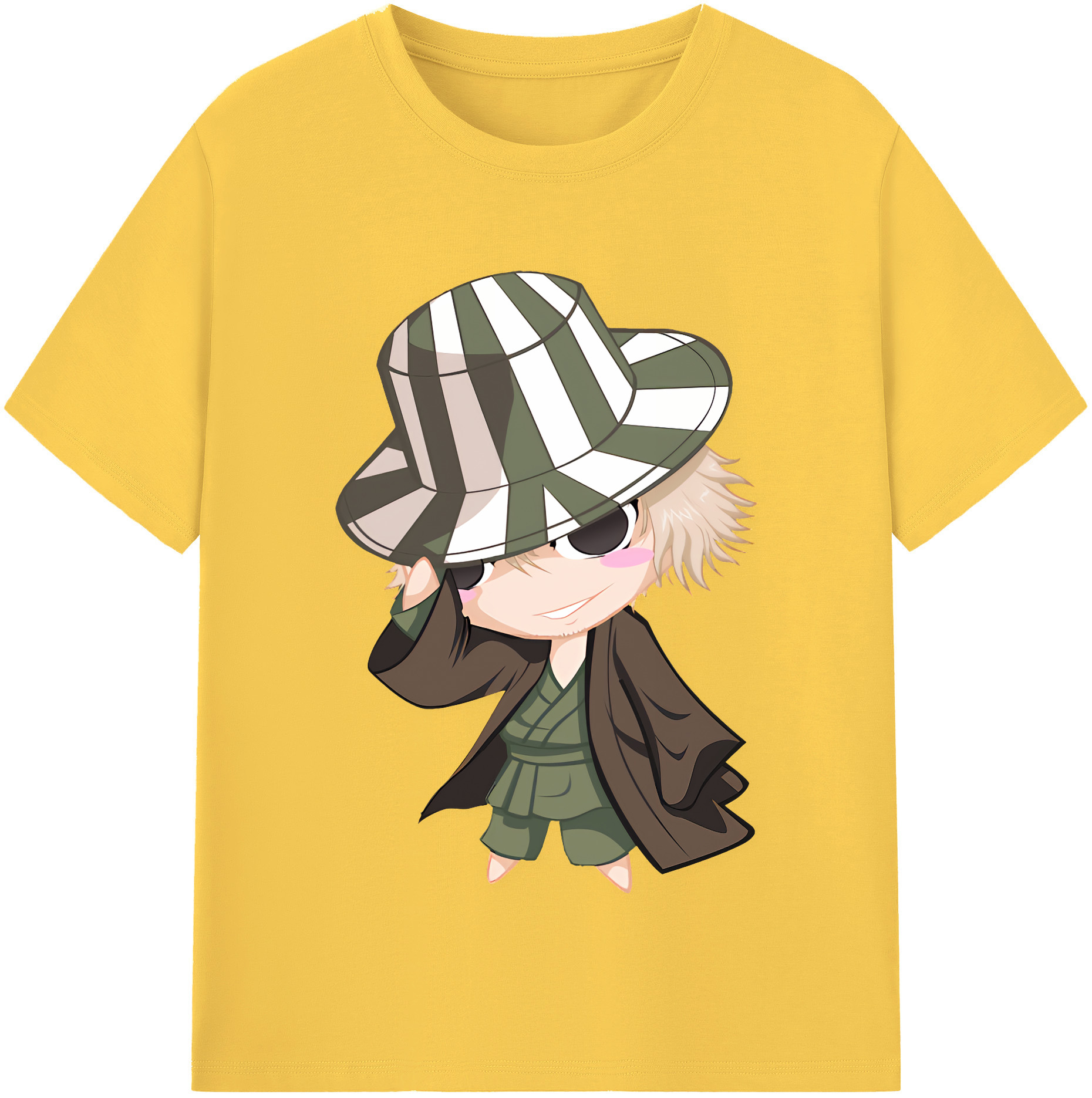 （画像用） "ブリーチ 浦原 喜助（うらはら きすけ） BLEACH Urahara Kisuke " 綿100％半袖Tシャツ（フロントプリント）