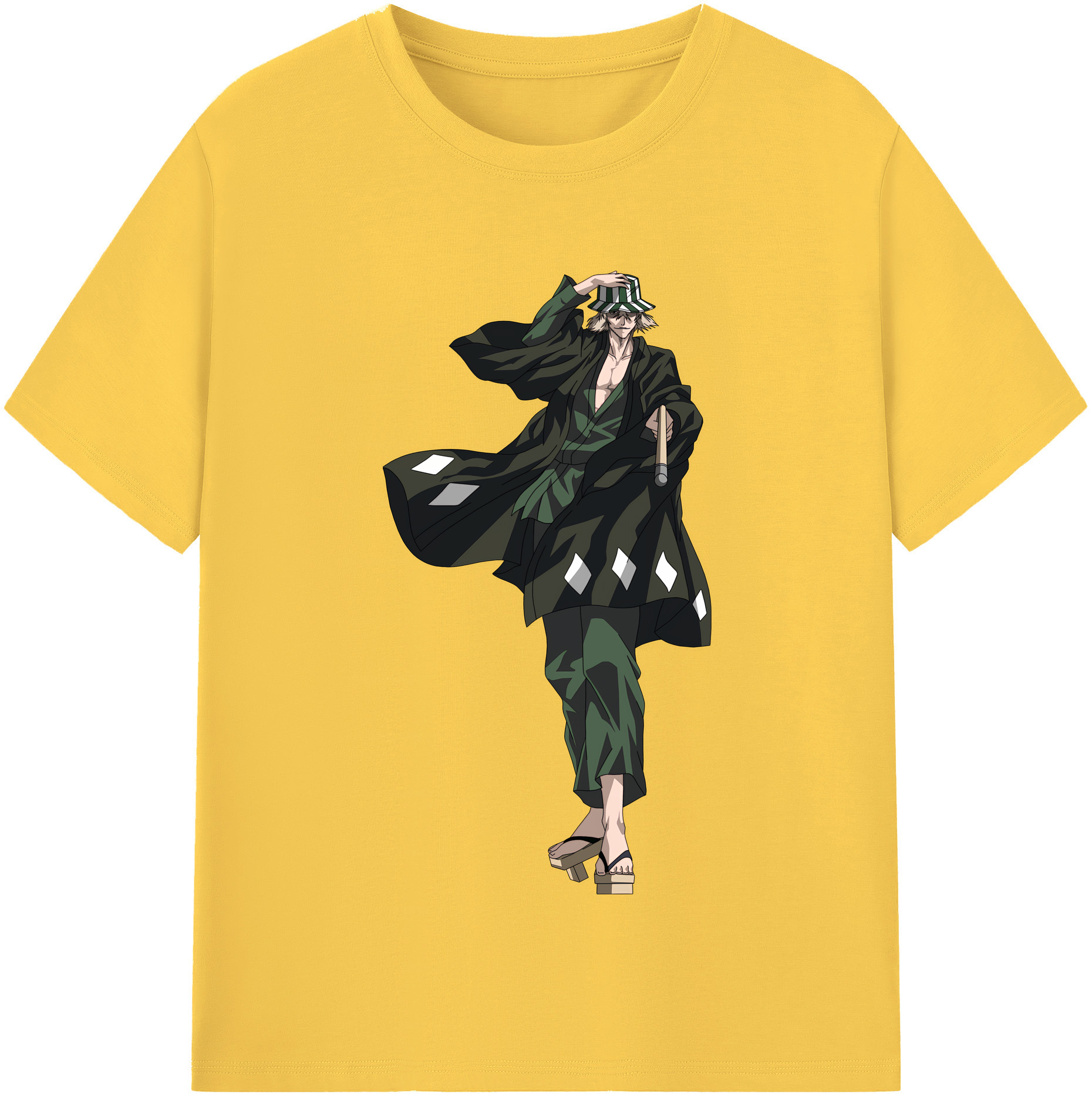 （画像用） "ブリーチ 浦原 喜助（うらはら きすけ） BLEACH Urahara Kisuke " 綿100％半袖Tシャツ（フロントプリント）