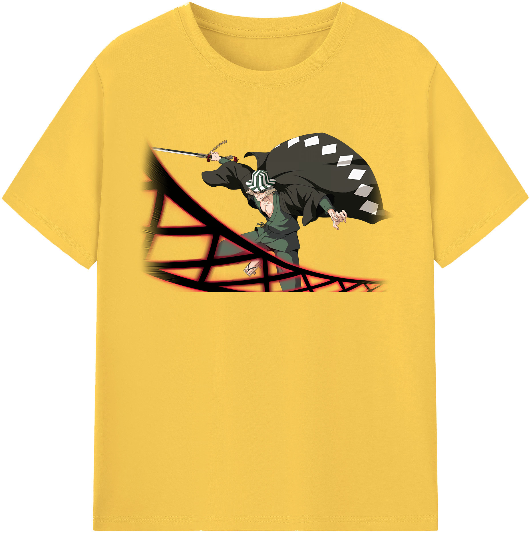 （画像用） "ブリーチ 浦原 喜助（うらはら きすけ） BLEACH Urahara Kisuke " 綿100％半袖Tシャツ（フロントプリント）