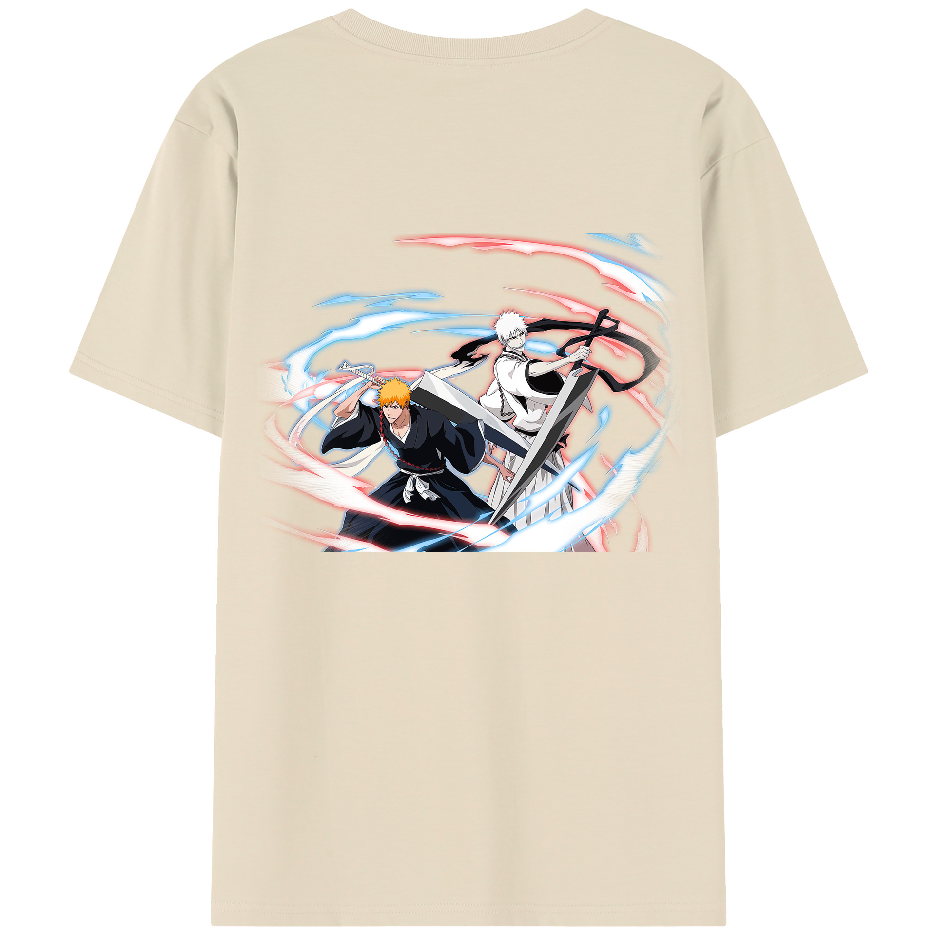 （画像用） ブリーチ 黒崎一護（くろさき いちご）BLEACH Kurosaki Ichigo 綿100％半袖Tシャツ（背面プリント）