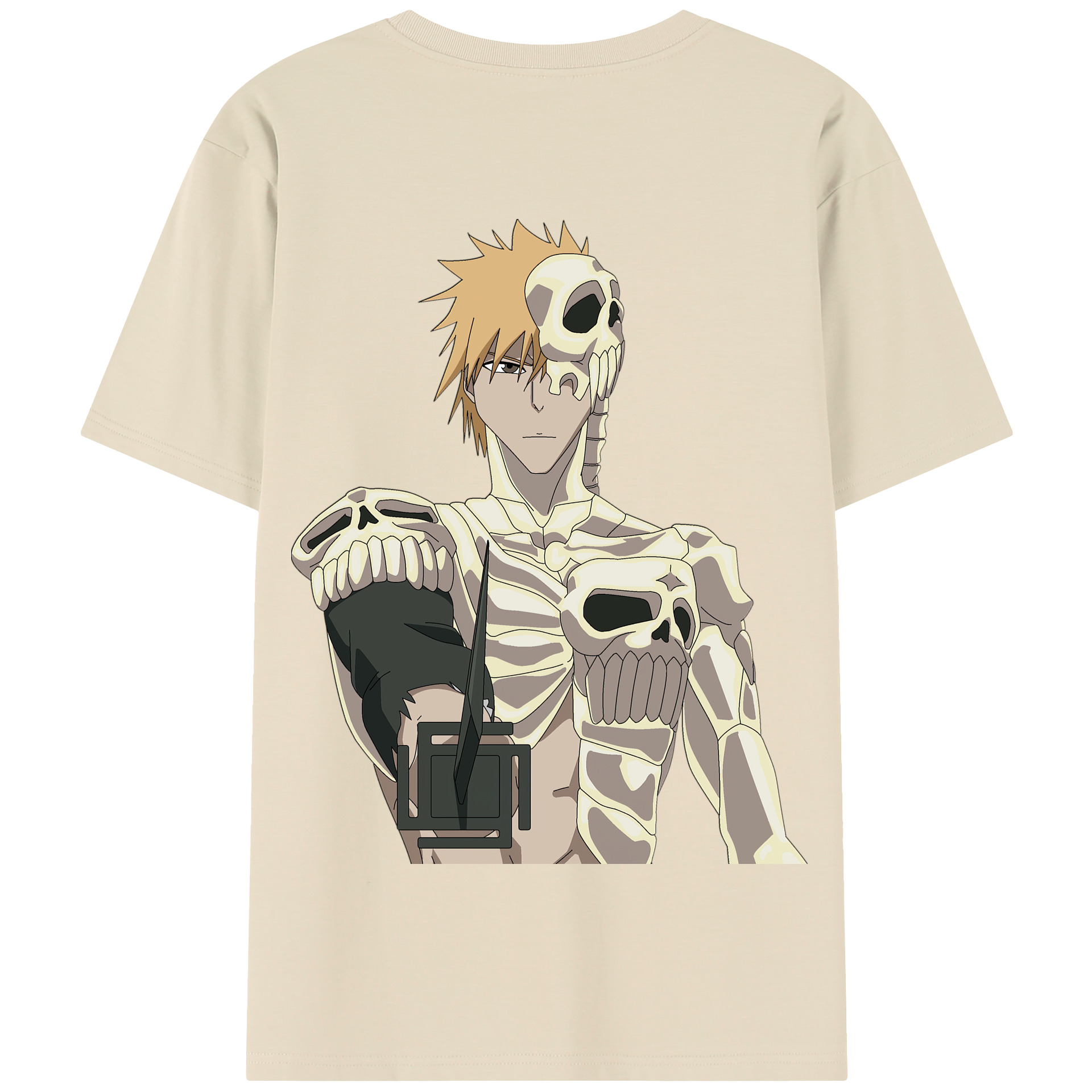 （画像用） ブリーチ 黒崎一護（くろさき いちご）BLEACH Kurosaki Ichigo 綿100％半袖Tシャツ（背面プリント）
