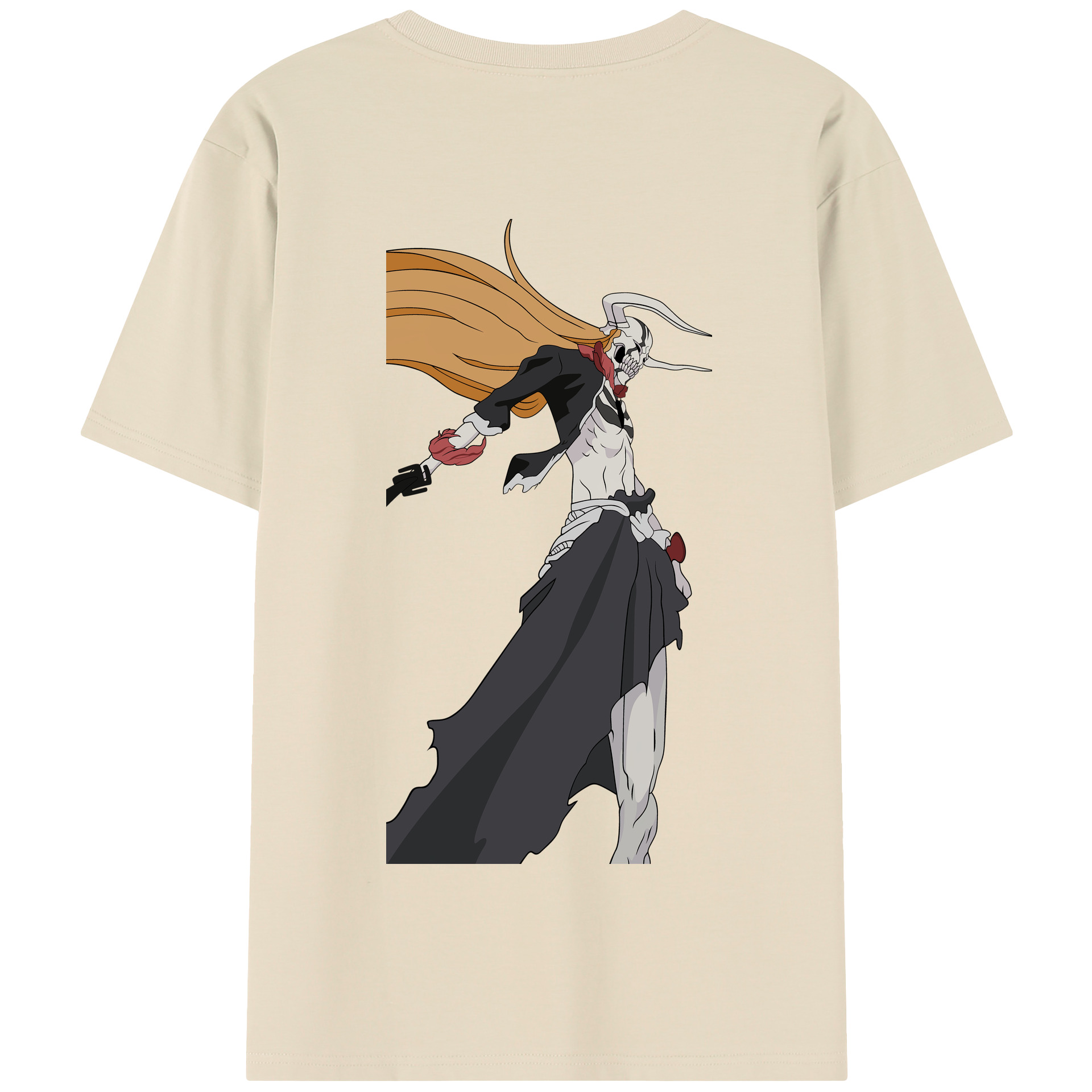 （画像用） ブリーチ 黒崎一護（くろさき いちご）BLEACH Kurosaki Ichigo 綿100％半袖Tシャツ（背面プリント）