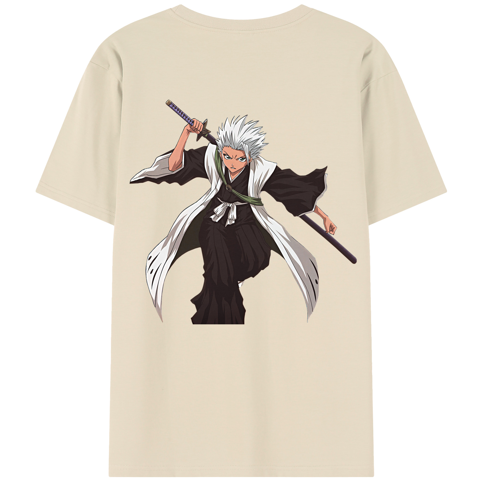 （画像用） ブリーチ 日番谷冬獅郎（ひつがや とうしろう） BLEACH Hitsugaya Toushirou 綿100％半袖Tシャツ（背面プリント）
