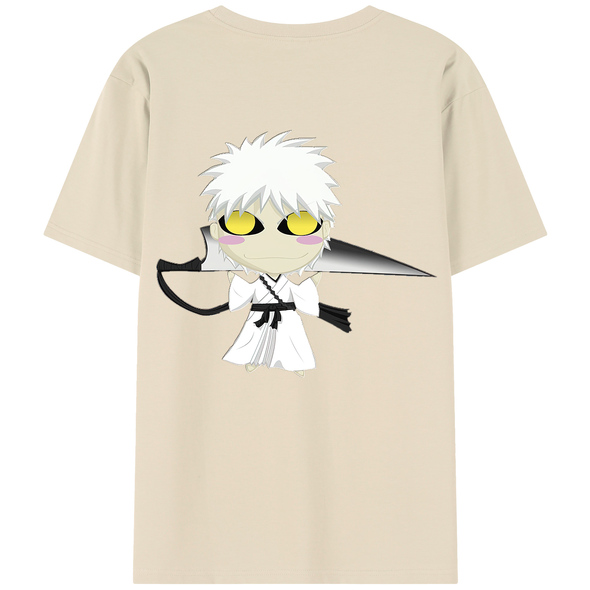 （画像用） ブリーチ 黒崎一護（くろさき いちご）BLEACH Kurosaki Ichigo 綿100％半袖Tシャツ（背面プリント）