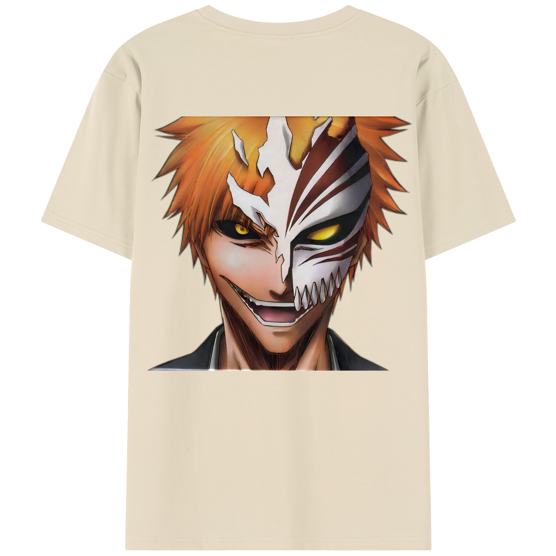 （画像用） ブリーチ 黒崎一護（くろさき いちご）BLEACH Kurosaki Ichigo 綿100％半袖Tシャツ（背面プリント）