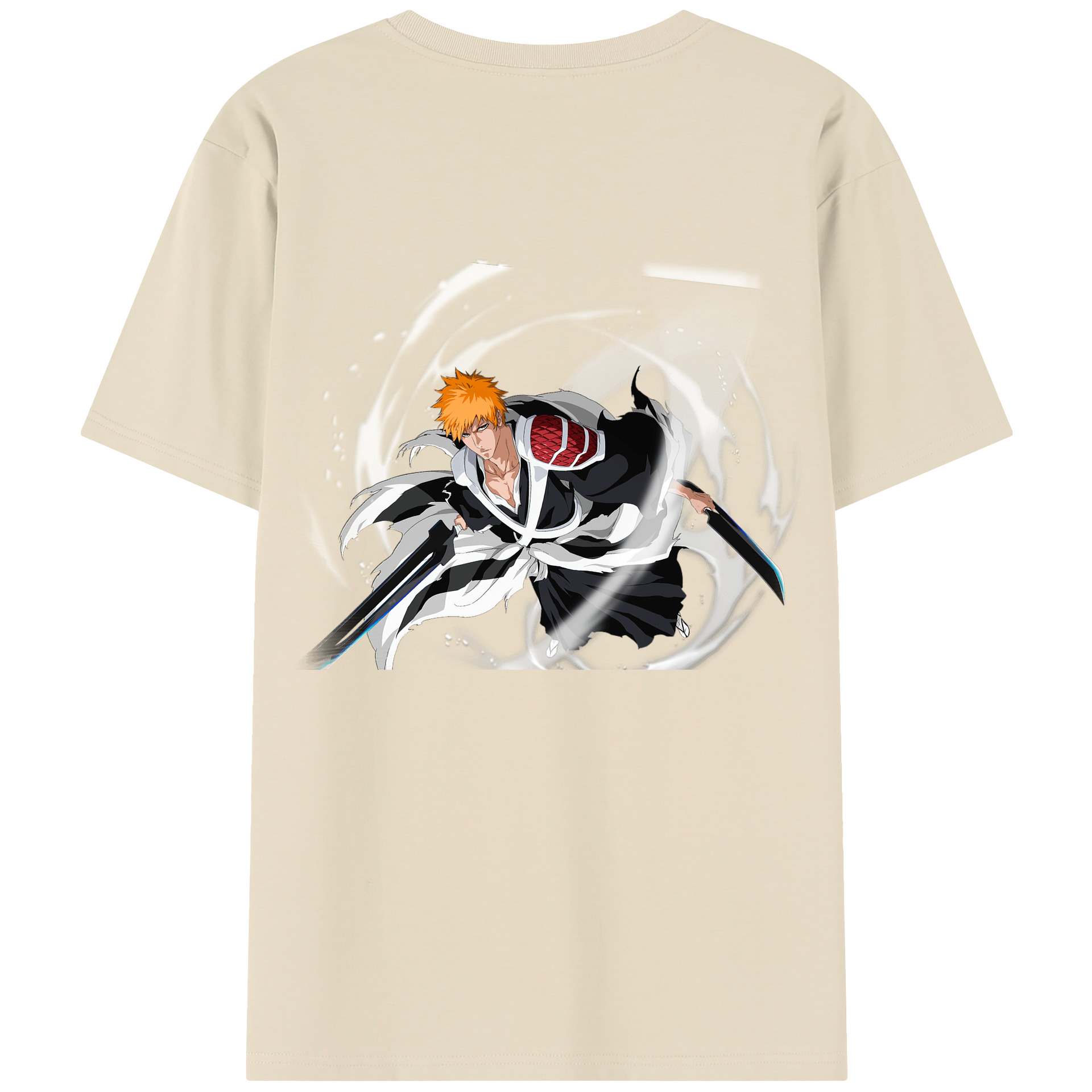 （画像用） ブリーチ 黒崎一護（くろさき いちご）BLEACH Kurosaki Ichigo 綿100％半袖Tシャツ（背面プリント）