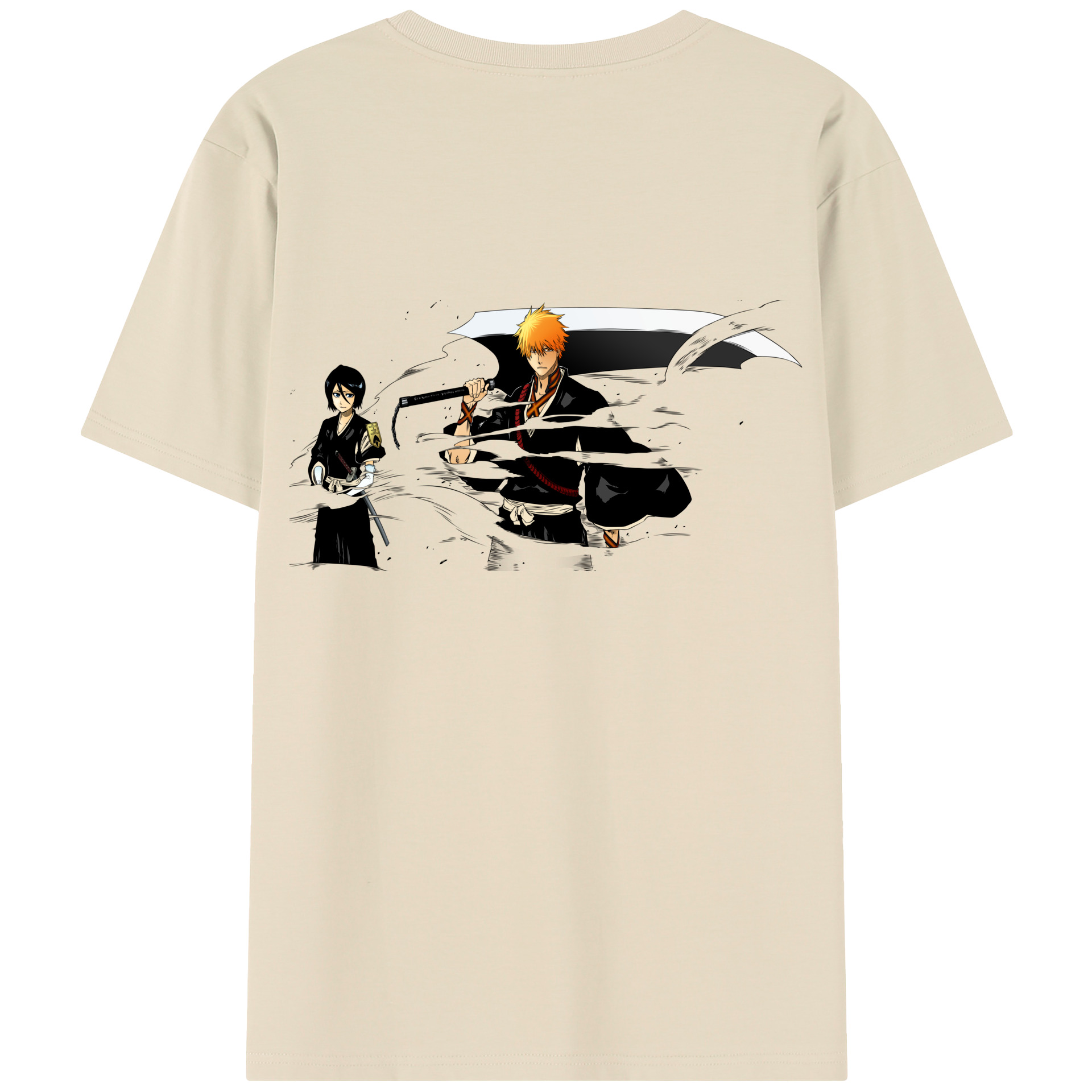 （画像用） ブリーチ 黒崎一護（くろさき いちご）BLEACH Kurosaki Ichigo 綿100％半袖Tシャツ（背面プリント）