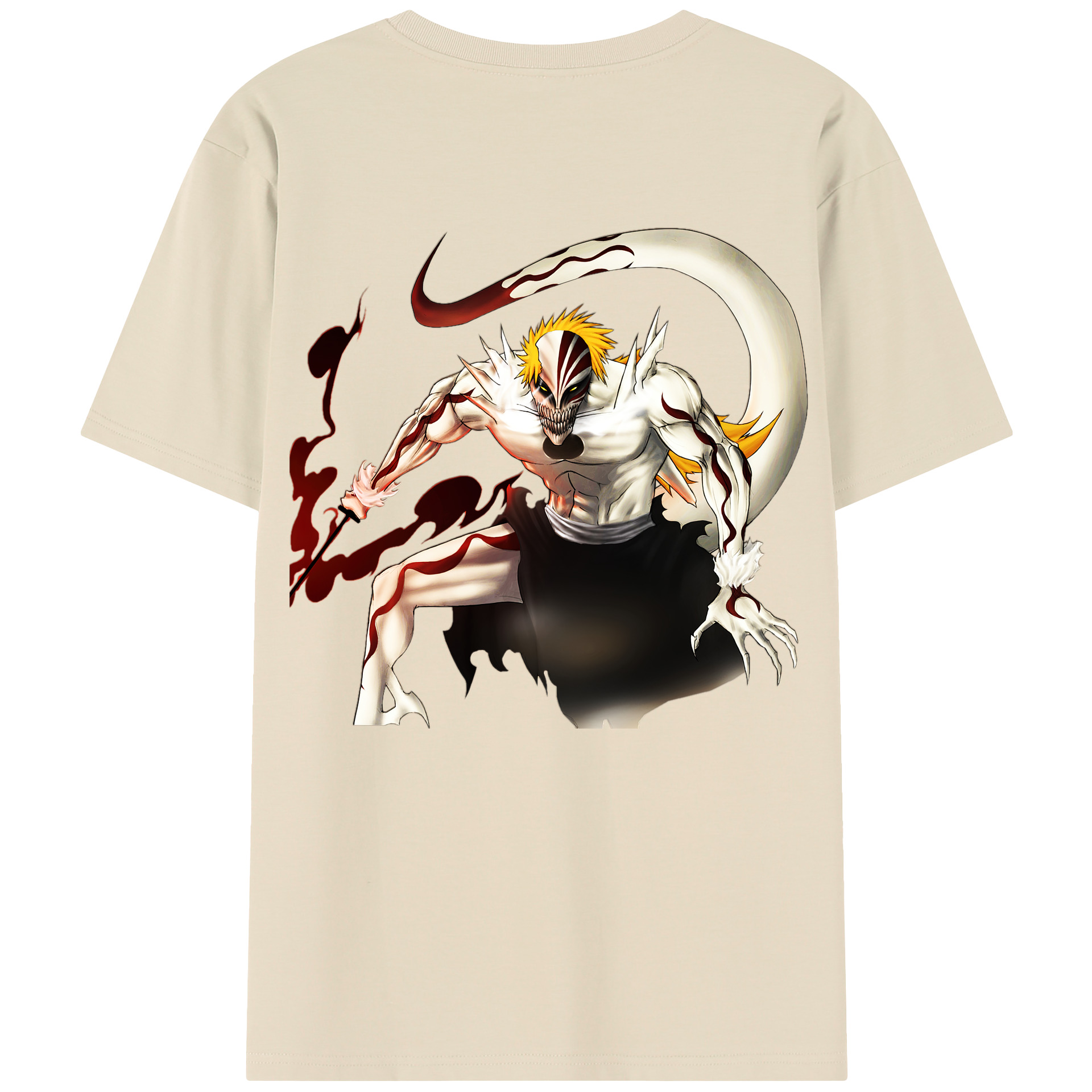 （画像用） ブリーチ 黒崎一護（くろさき いちご）BLEACH Kurosaki Ichigo 綿100％半袖Tシャツ（背面プリント）
