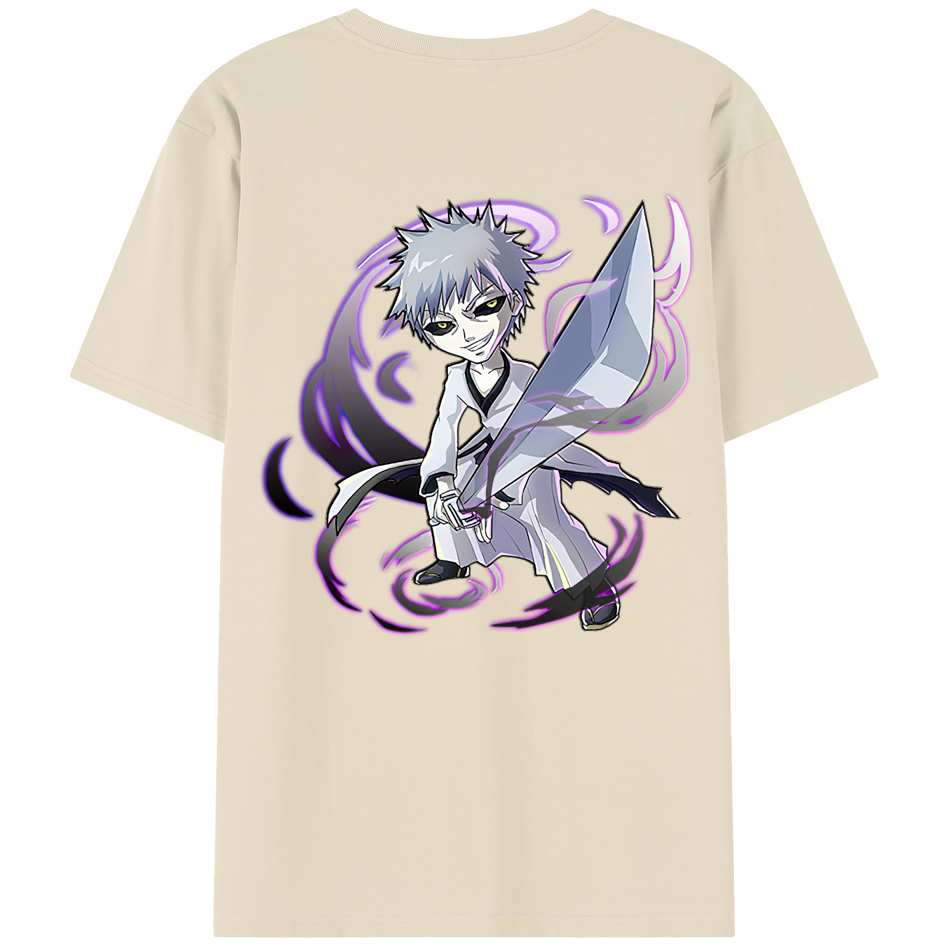 （画像用） ブリーチ 黒崎一護（くろさき いちご）BLEACH Kurosaki Ichigo 綿100％半袖Tシャツ（背面プリント）