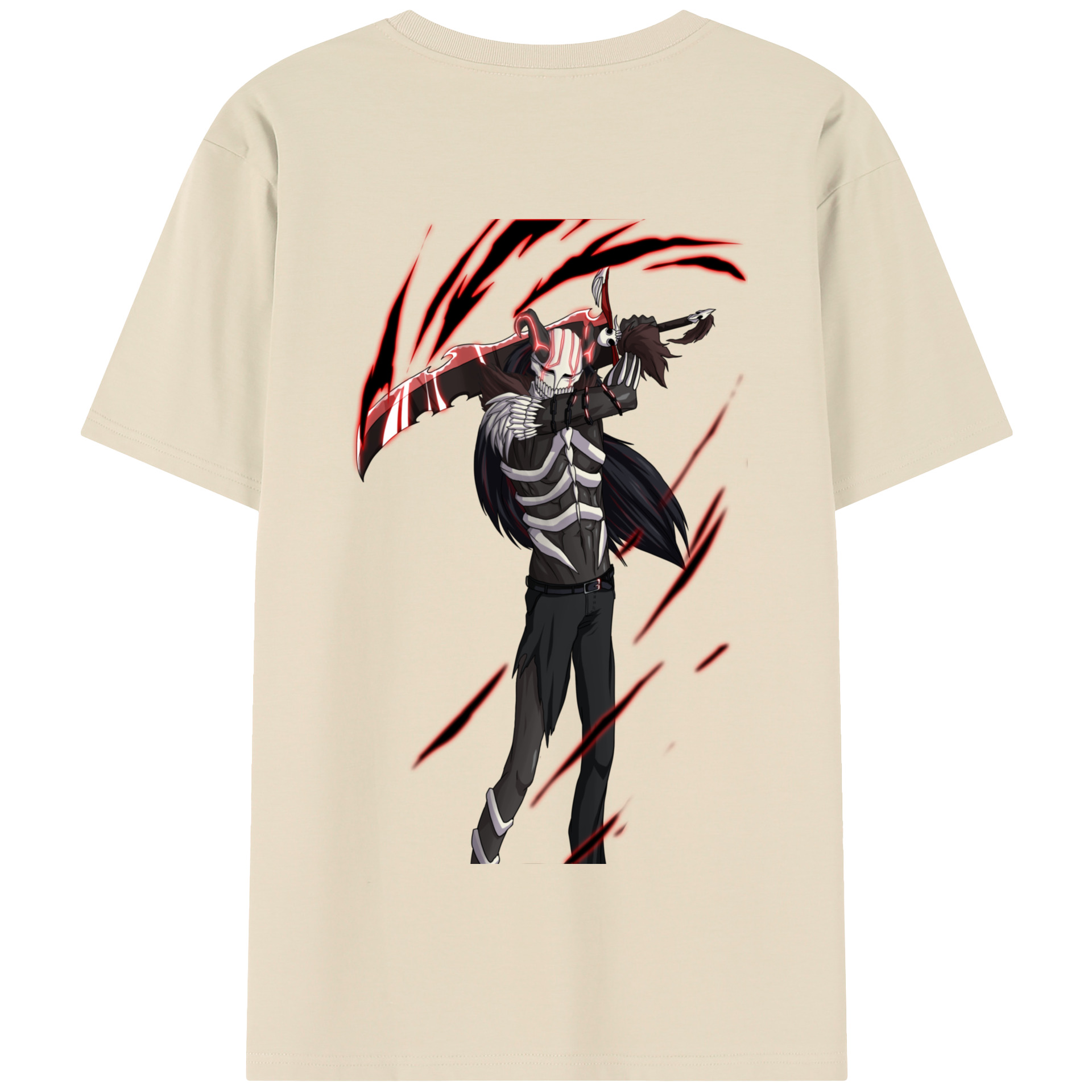 （画像用） ブリーチ 黒崎一護（くろさき いちご）BLEACH Kurosaki Ichigo 綿100％半袖Tシャツ（背面プリント）