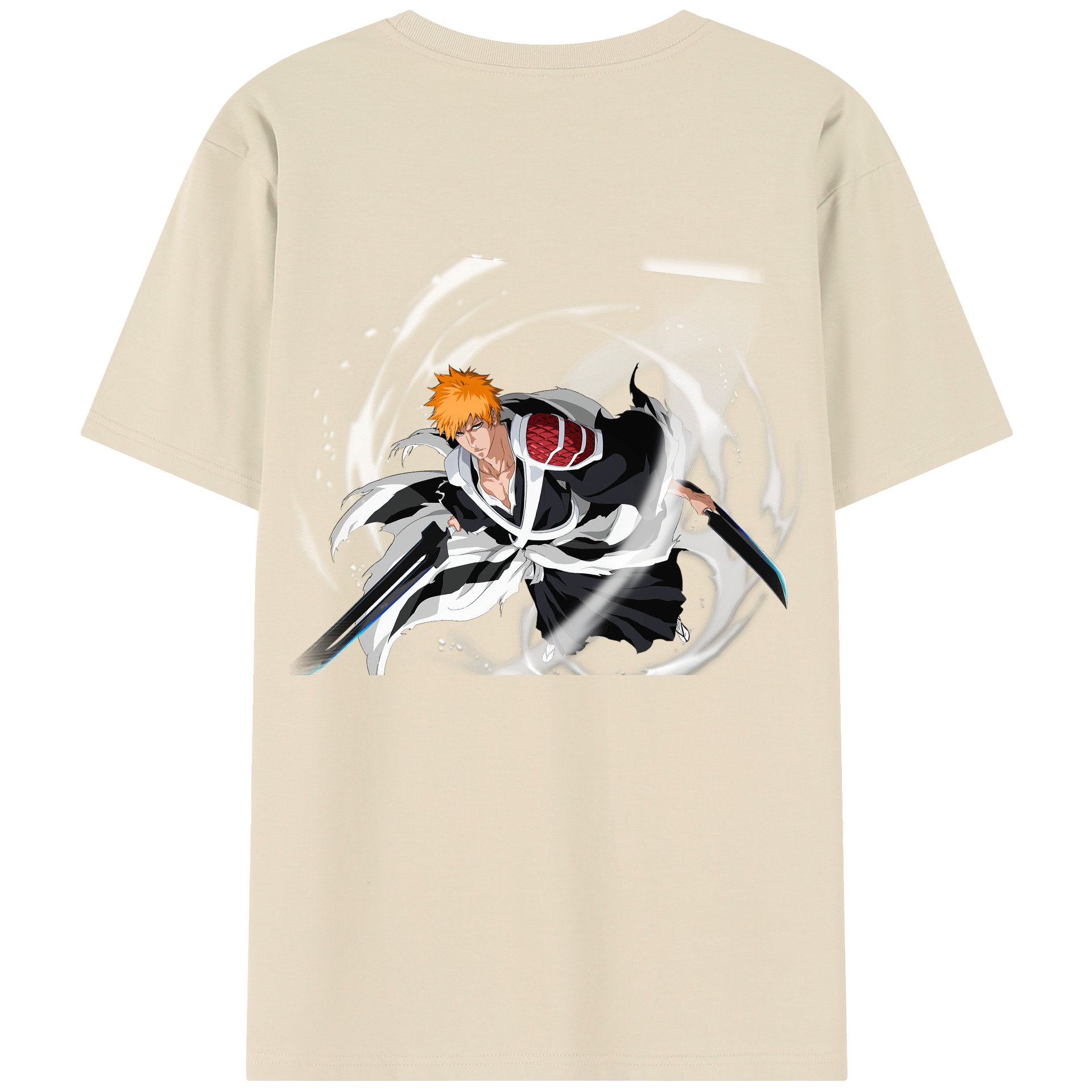 （画像用） ブリーチ 黒崎一護（くろさき いちご）BLEACH Kurosaki Ichigo 綿100％半袖Tシャツ（背面プリント）