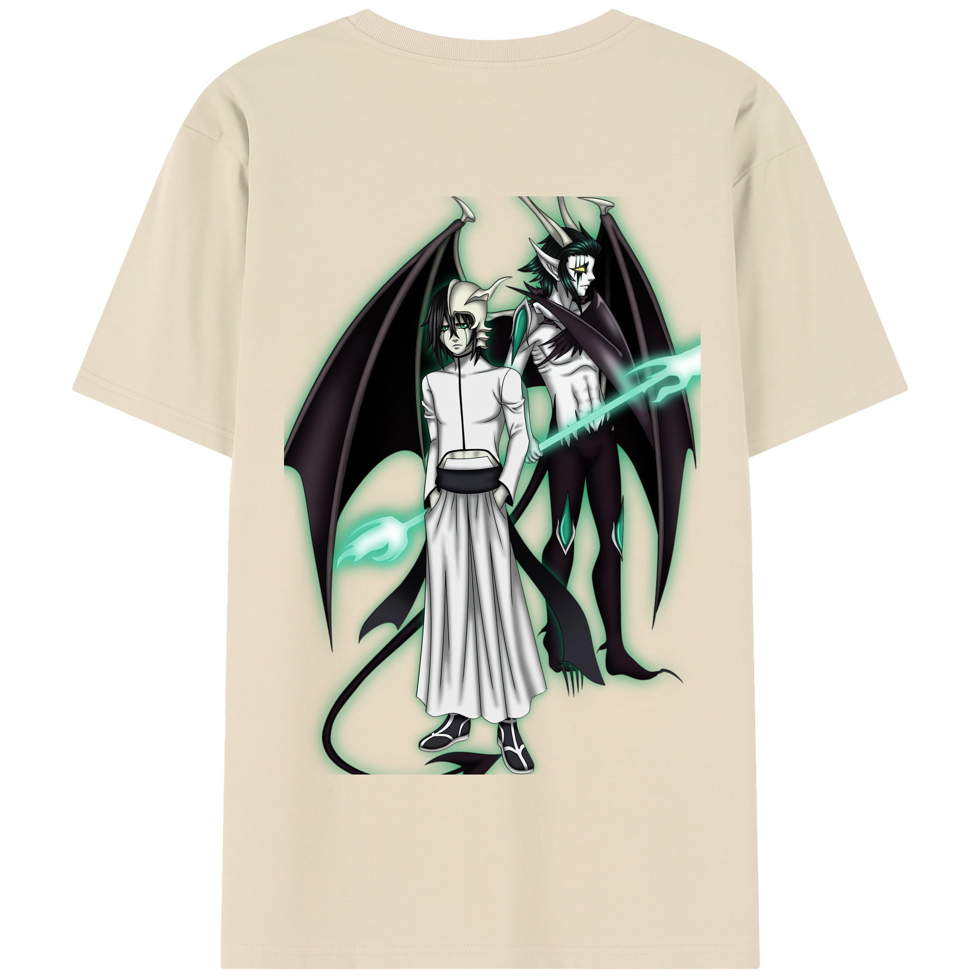 （画像用） ブリーチ ウルキオラ·シファー BLEACH Ulquiorra cifer 綿100％半袖Tシャツ（背面プリント）