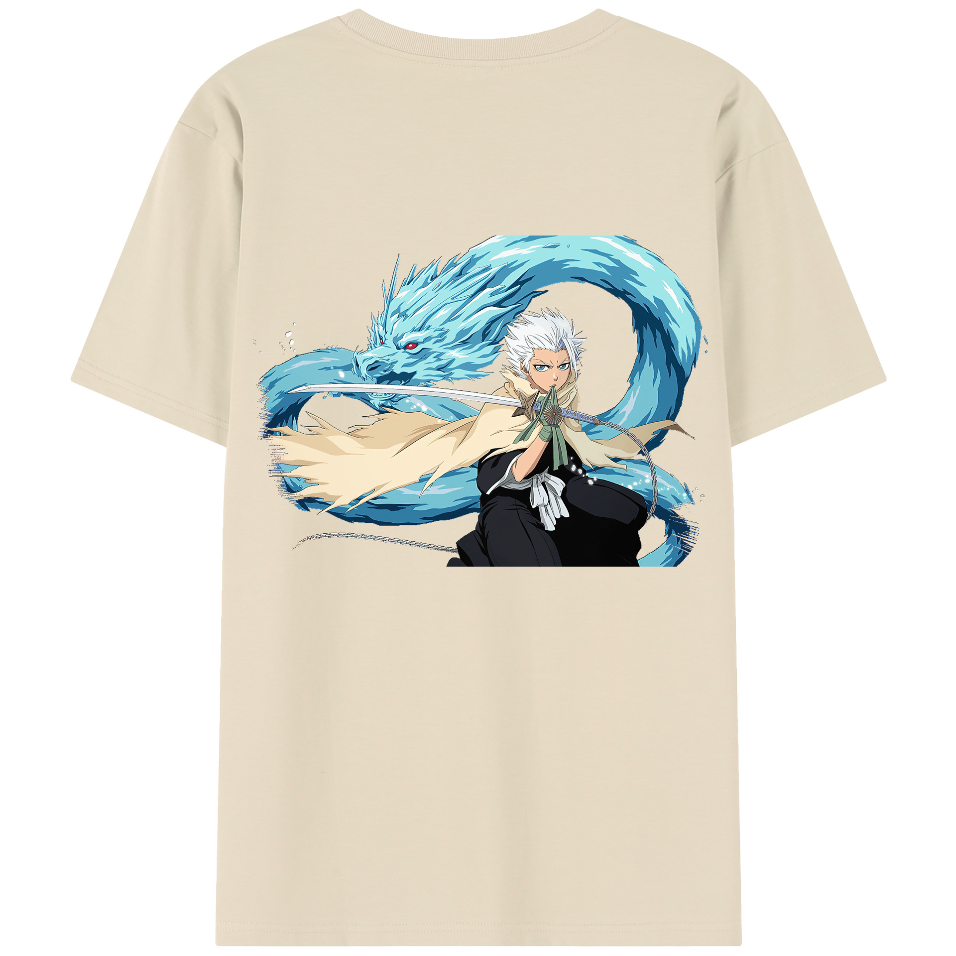 （画像用） ブリーチ 日番谷冬獅郎（ひつがや とうしろう） BLEACH Hitsugaya Toushirou 綿100％半袖Tシャツ（背面プリント）