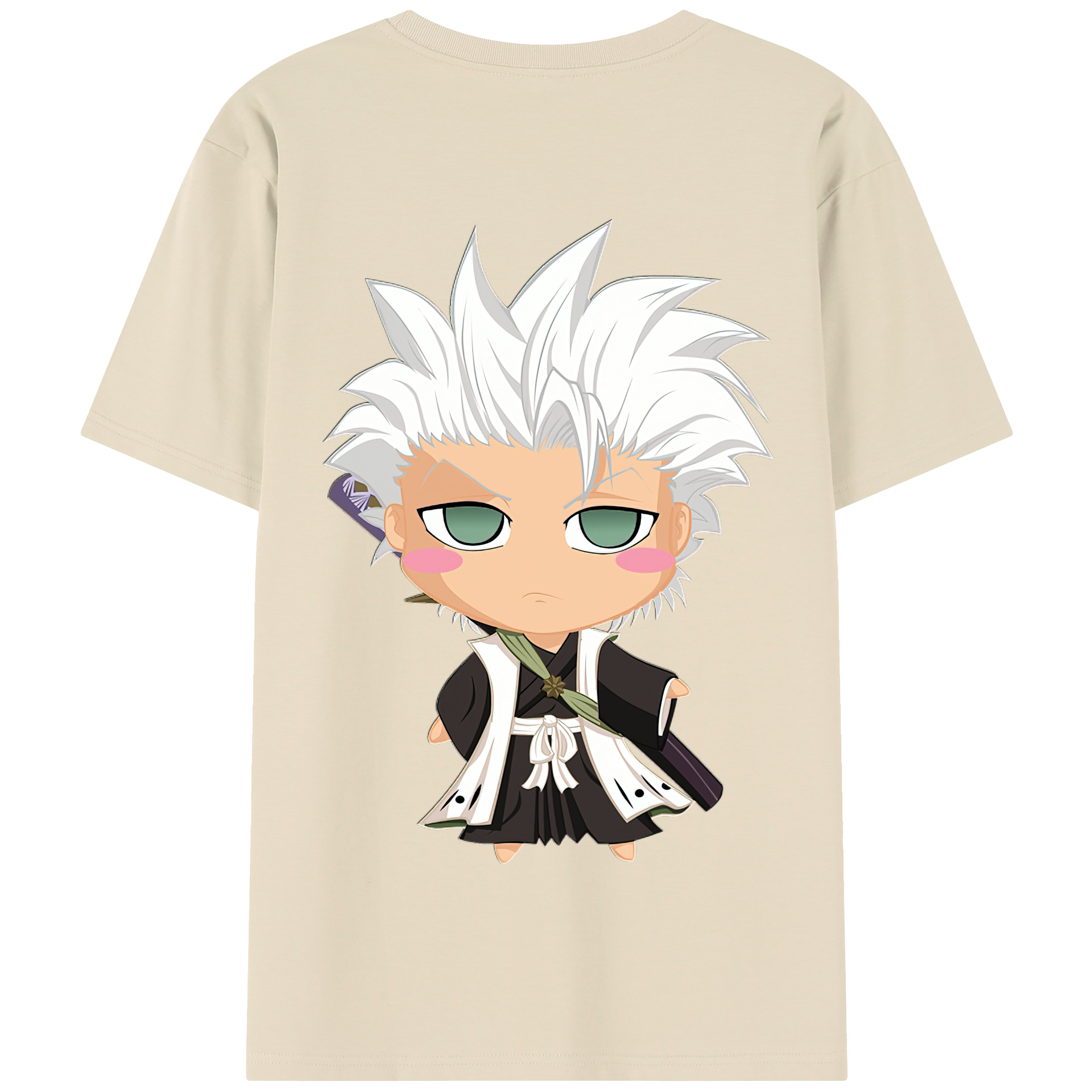 （画像用） ブリーチ 日番谷冬獅郎（ひつがや とうしろう） BLEACH Hitsugaya Toushirou 綿100％半袖Tシャツ（背面プリント）