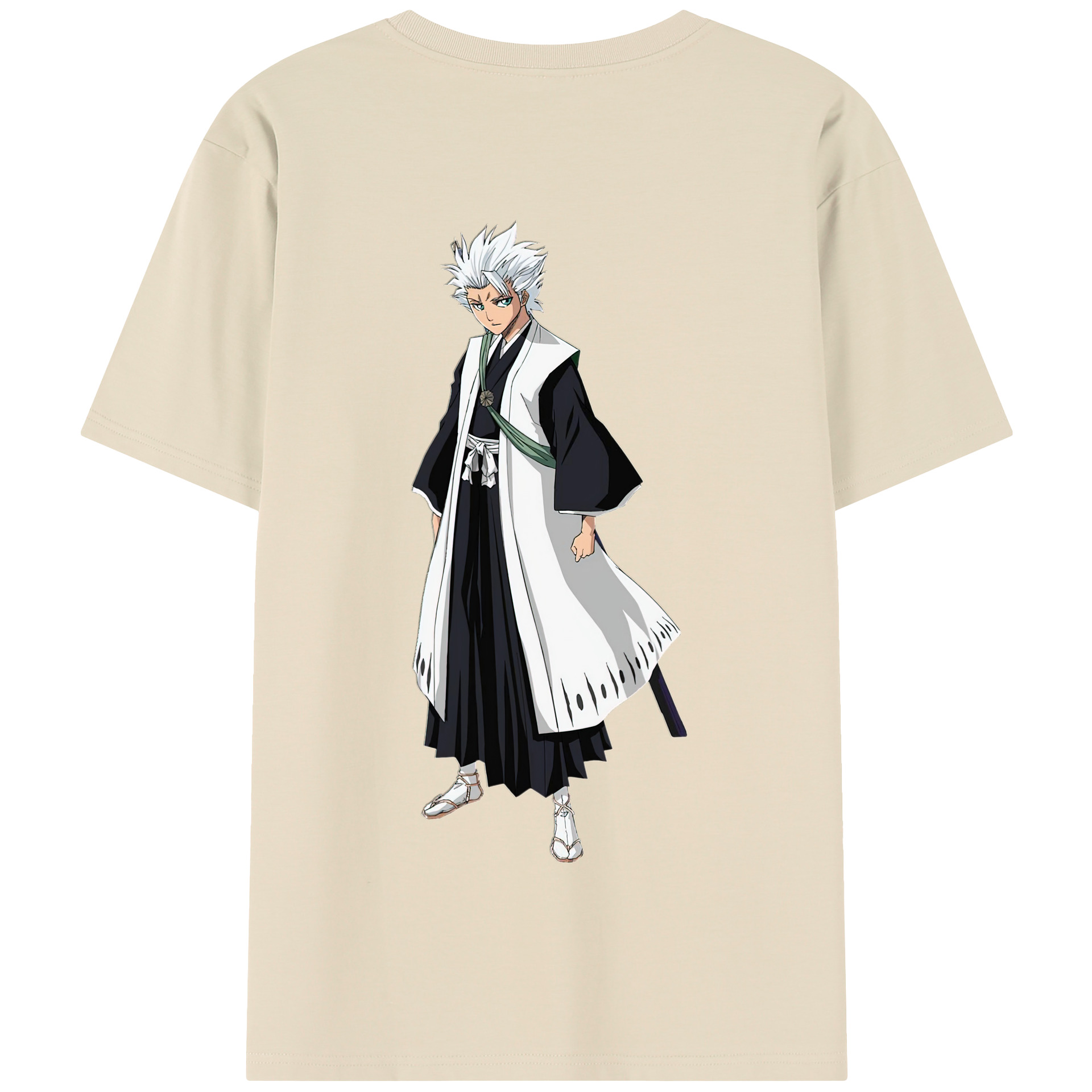 （画像用） ブリーチ 日番谷冬獅郎（ひつがや とうしろう） BLEACH Hitsugaya Toushirou 綿100％半袖Tシャツ（背面プリント）