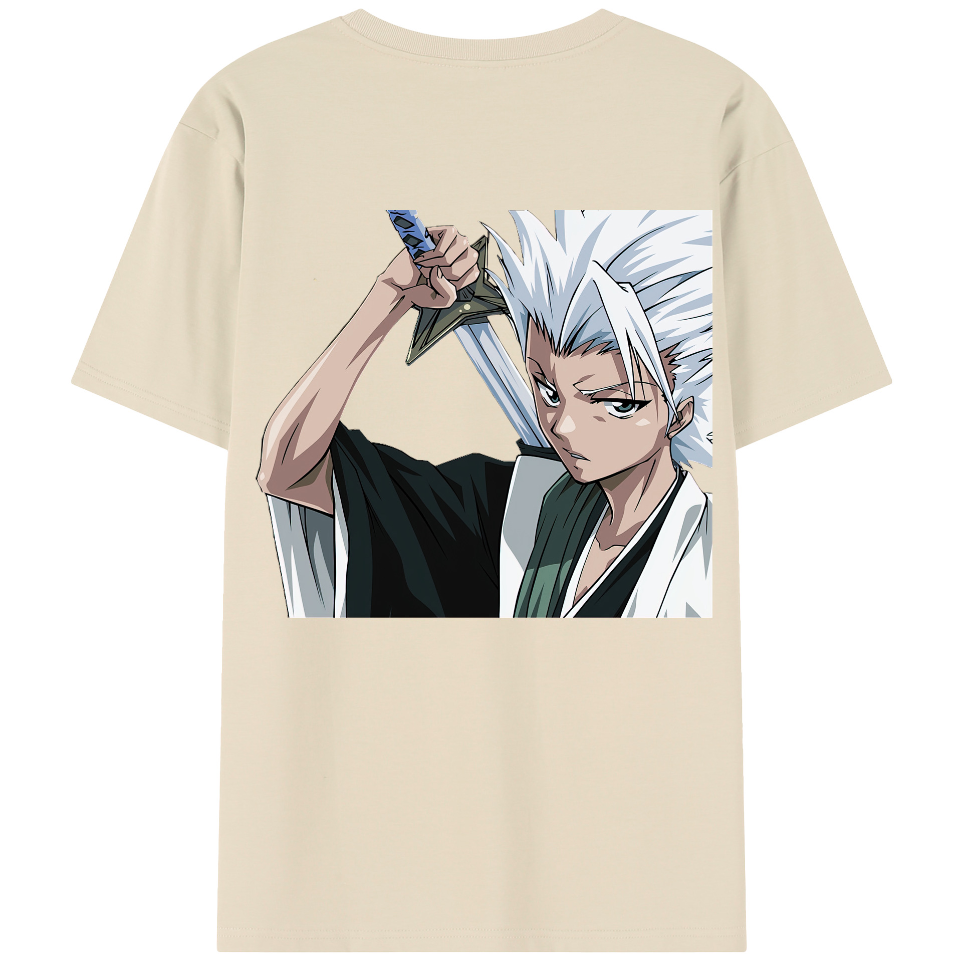 （画像用） ブリーチ 日番谷冬獅郎（ひつがや とうしろう） BLEACH Hitsugaya Toushirou 綿100％半袖Tシャツ（背面プリント）