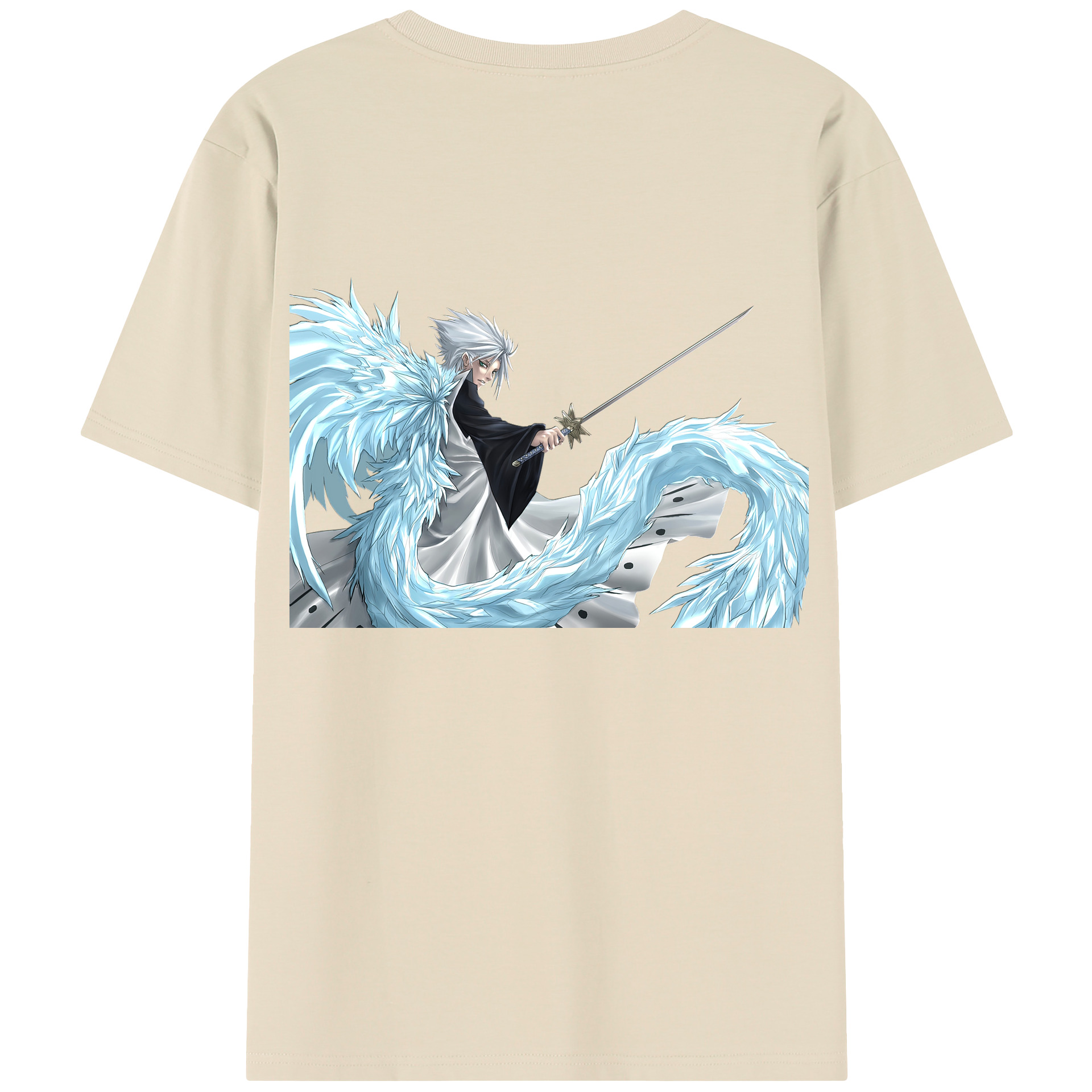 （画像用） ブリーチ 日番谷冬獅郎（ひつがや とうしろう） BLEACH Hitsugaya Toushirou 綿100％半袖Tシャツ（背面プリント）