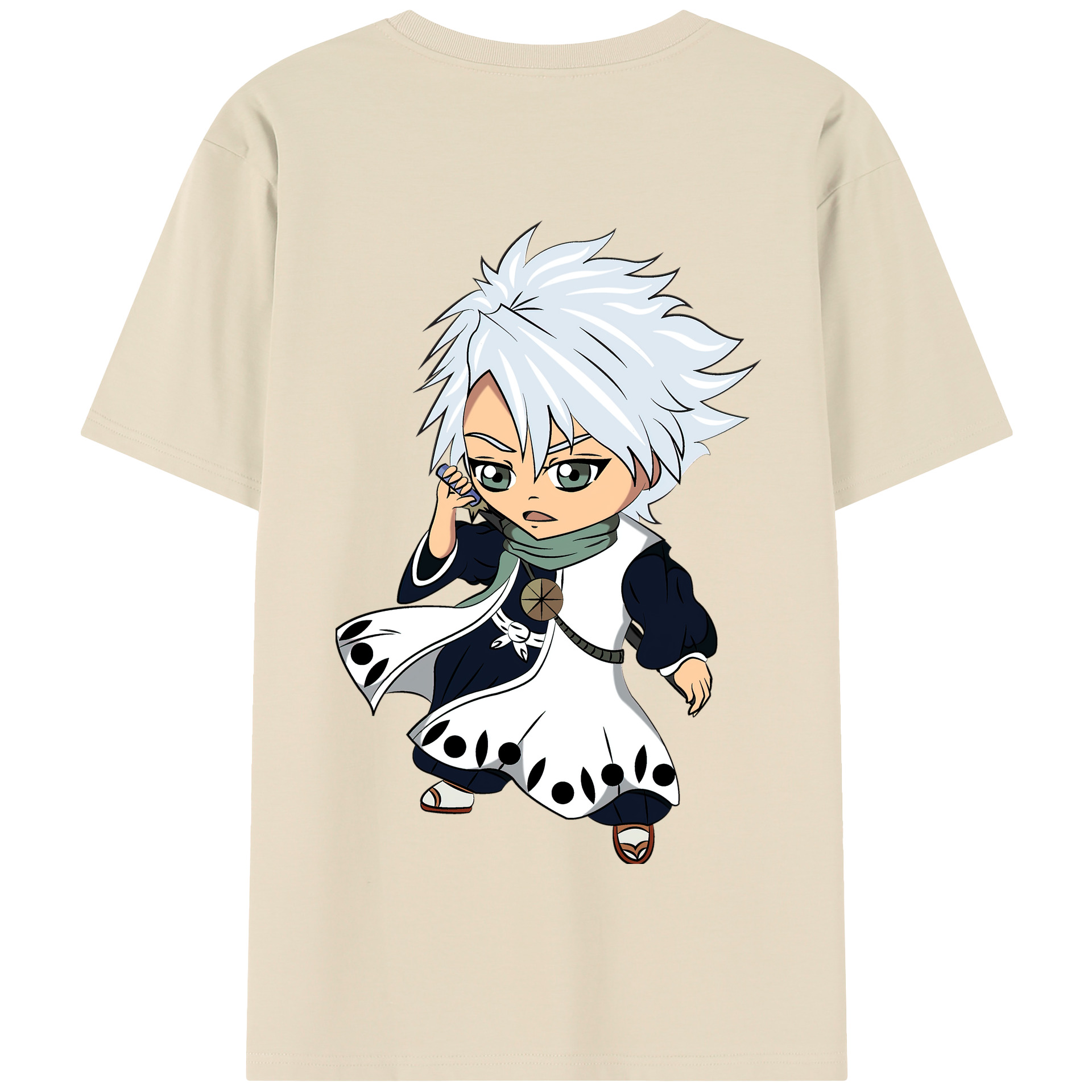 （画像用） ブリーチ 日番谷冬獅郎（ひつがや とうしろう） BLEACH Hitsugaya Toushirou 綿100％半袖Tシャツ（背面プリント）