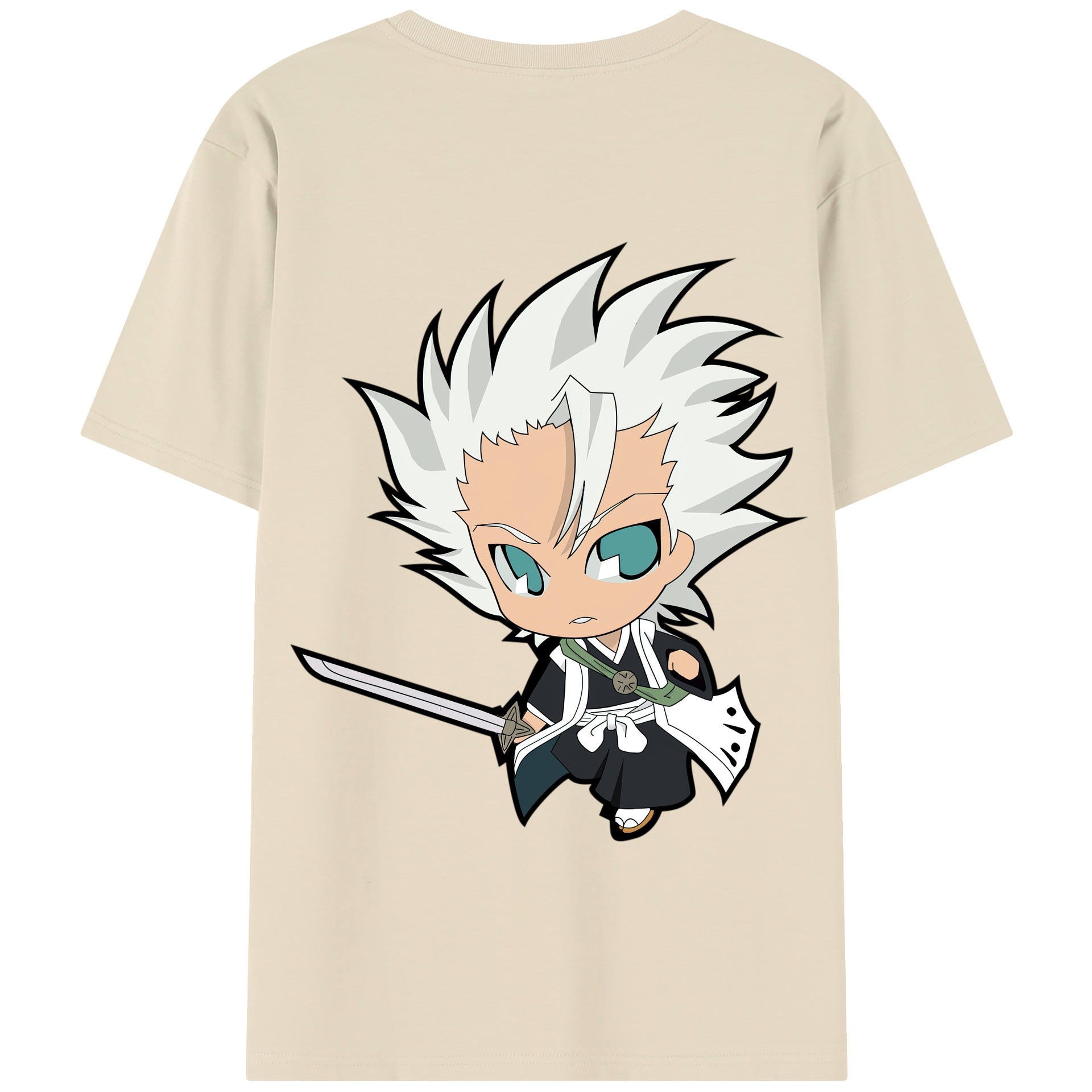 （画像用） ブリーチ 日番谷冬獅郎（ひつがや とうしろう） BLEACH Hitsugaya Toushirou 綿100％半袖Tシャツ（背面プリント）