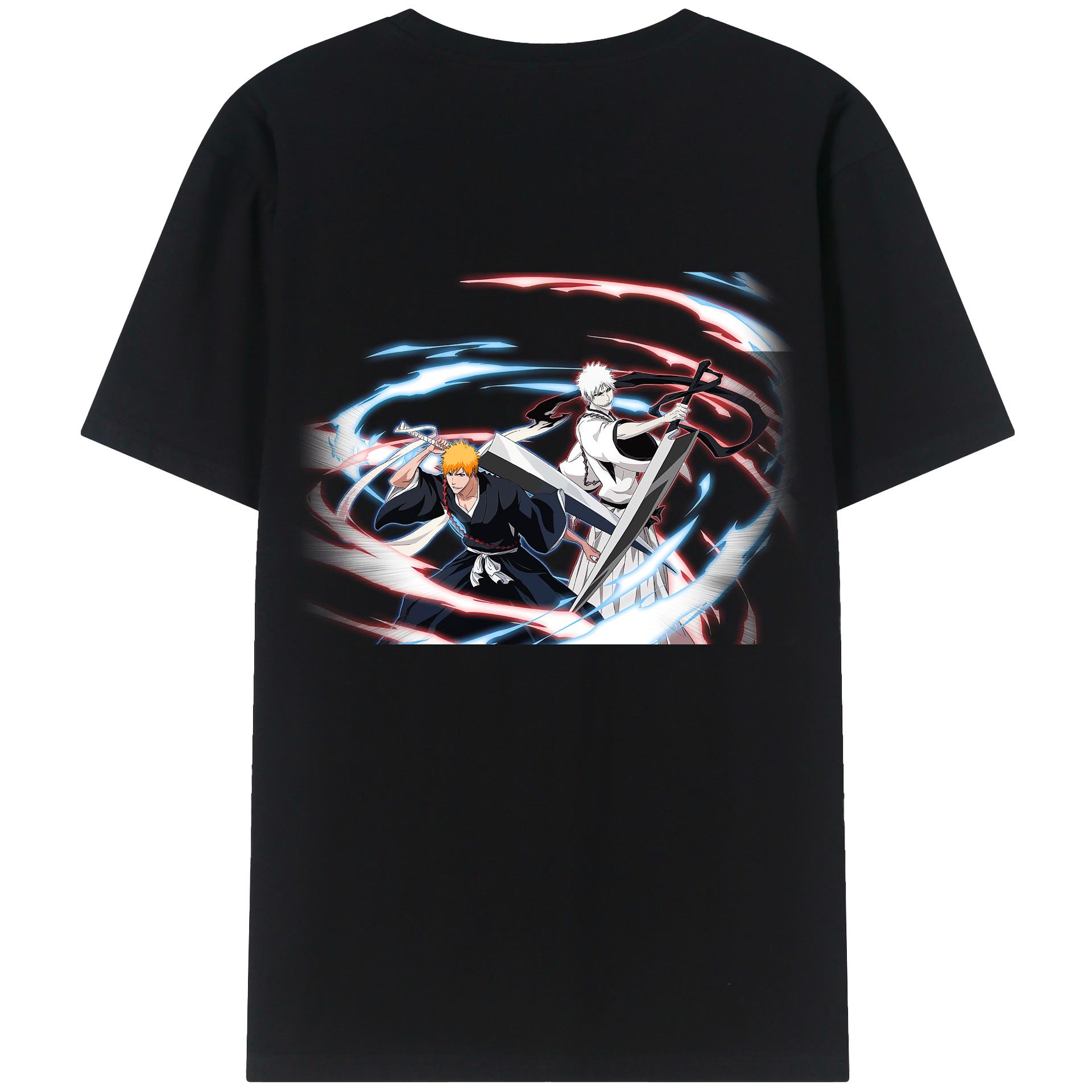 （画像用） ブリーチ 黒崎一護（くろさき いちご）BLEACH Kurosaki Ichigo 綿100％半袖Tシャツ（背面プリント）